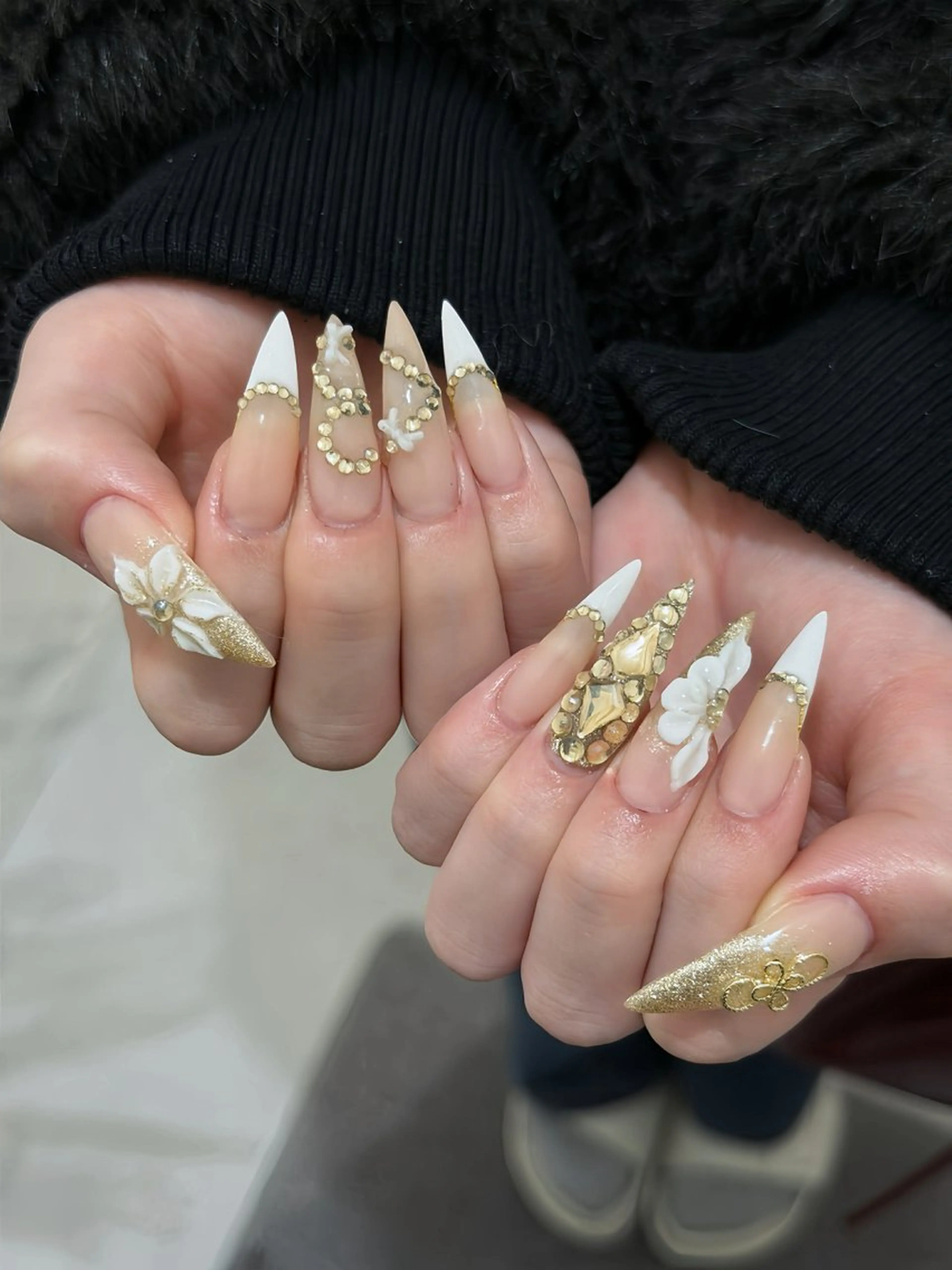 ネイル オーロラネイル ボルドー ブラウン 氷ネイル・うるうるネイル キラキラネイル ハンドネイル Julli NailStudioのネイルデザイン