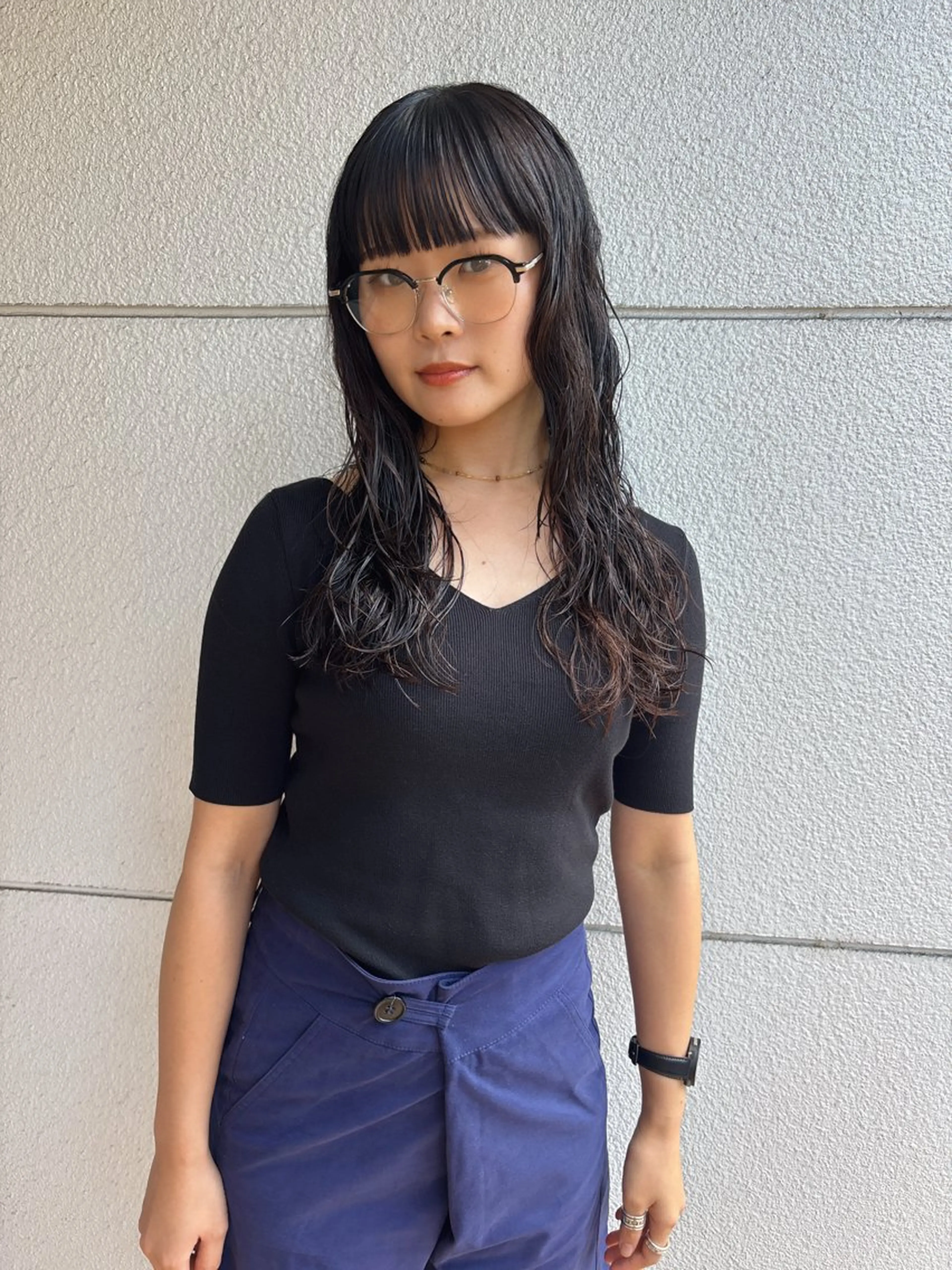 ロング パーマ ロング ストレートパーマ 安藤楓華 fuka andoのヘアスタイル