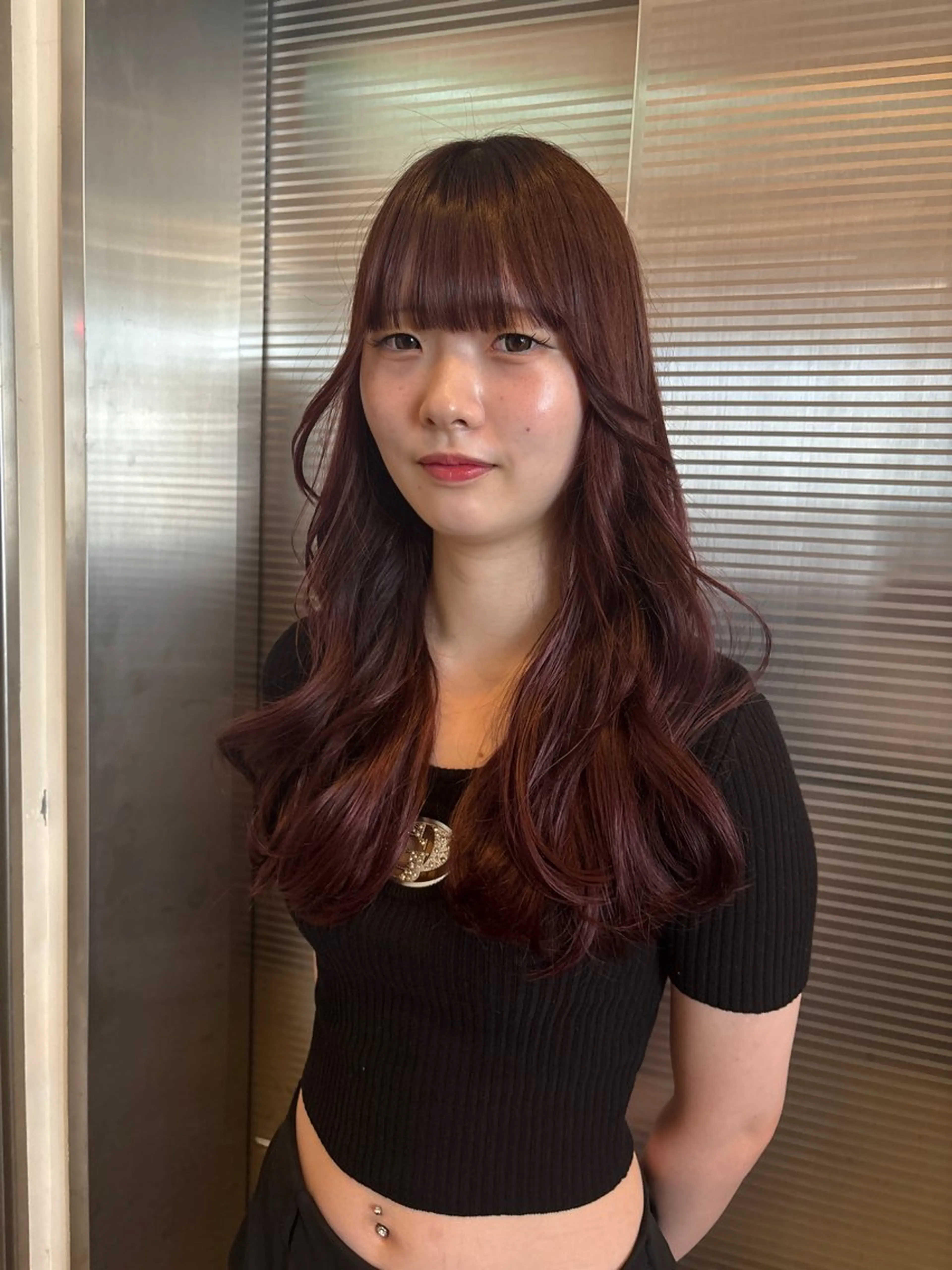 ロング カラー abe yuikaのヘアスタイル