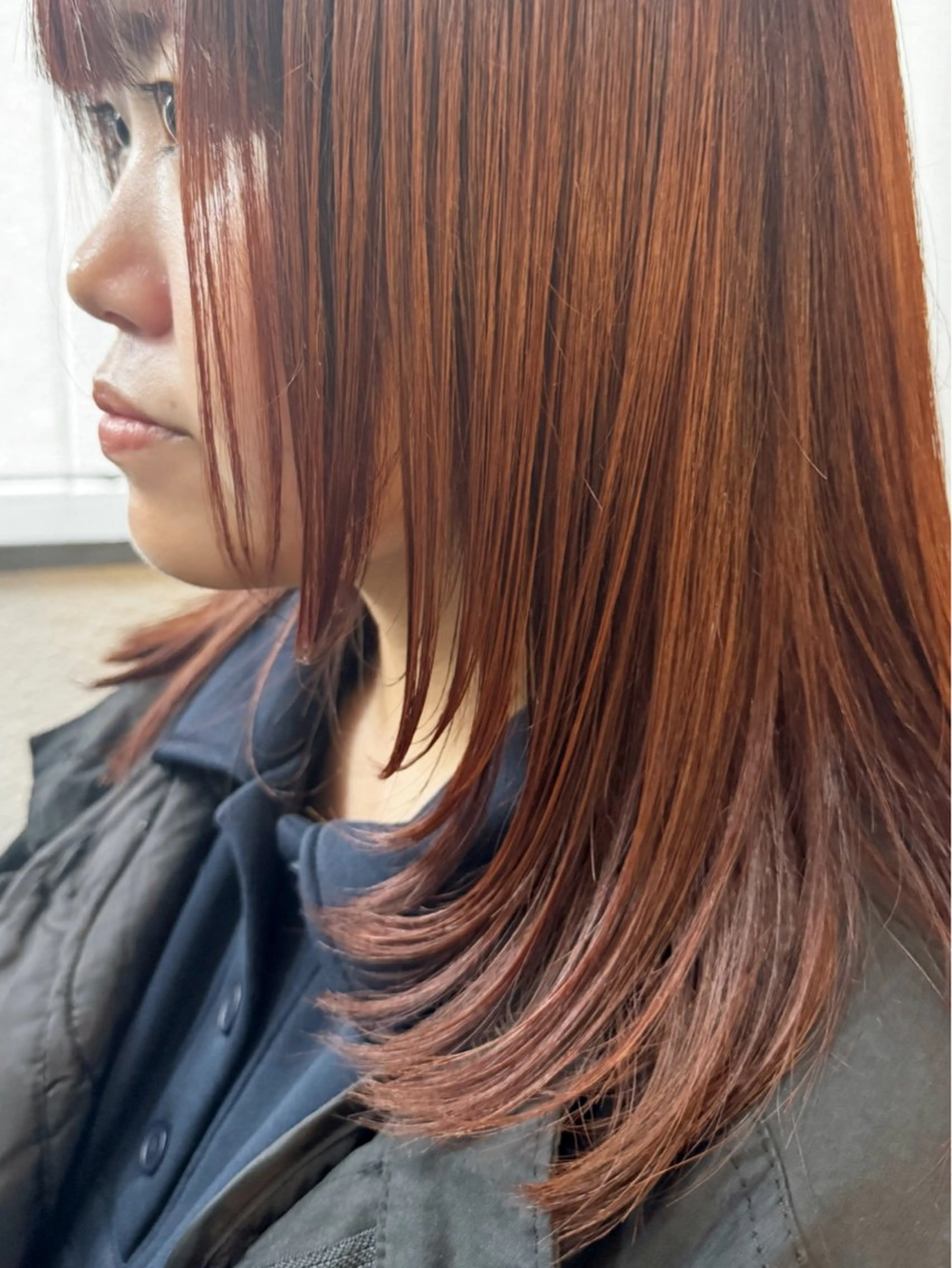 ミディアム カラー カット ヘアカラー トリートメント 矢場町/ダブルカラー /レイヤー/アリサのヘアスタイル