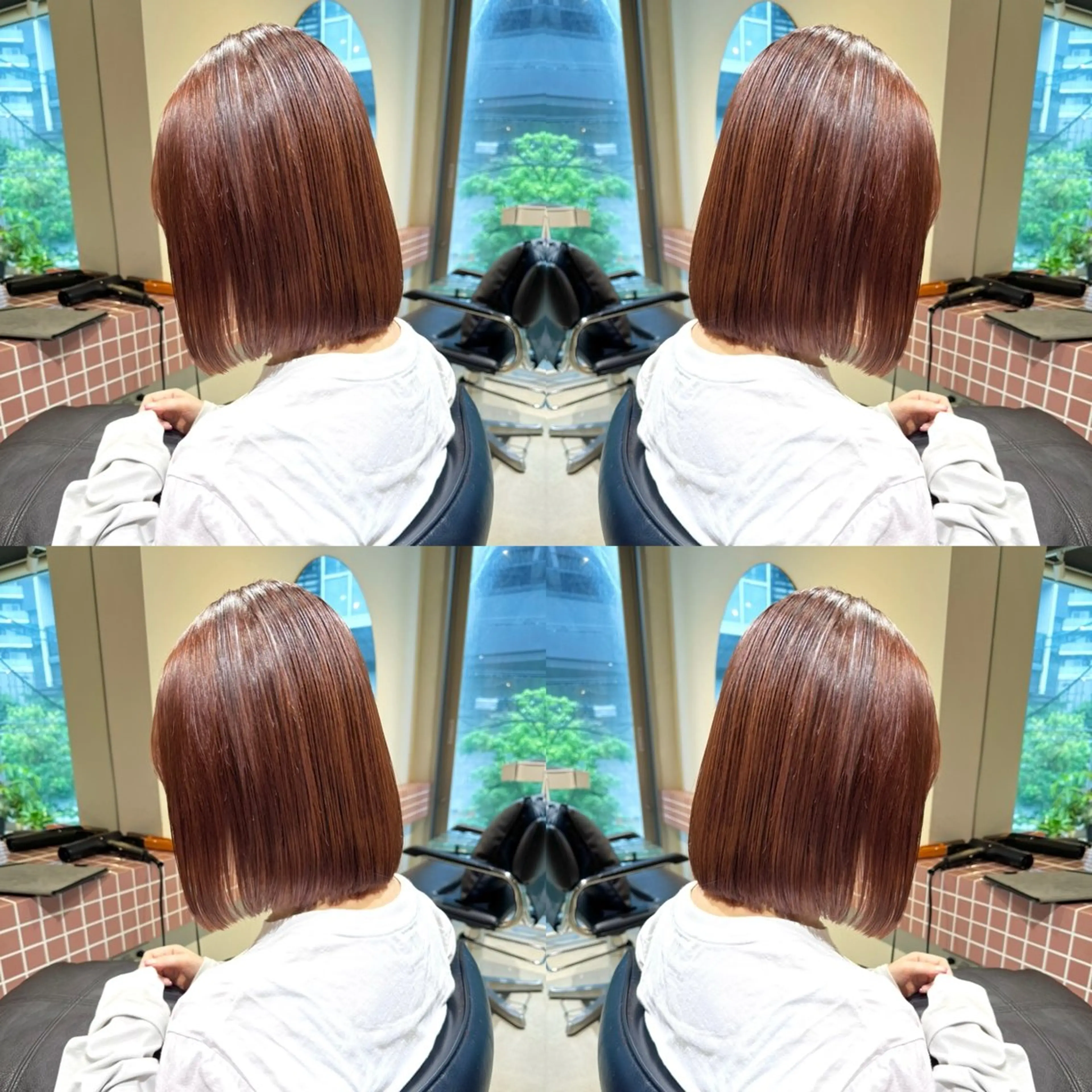 ショート カラー 切りっぱなしボブ ショートボブ アッシュ ベージュカラー グレージュ 髪質改善マスター 長尾勇弥/梅田中津のヘアスタイル