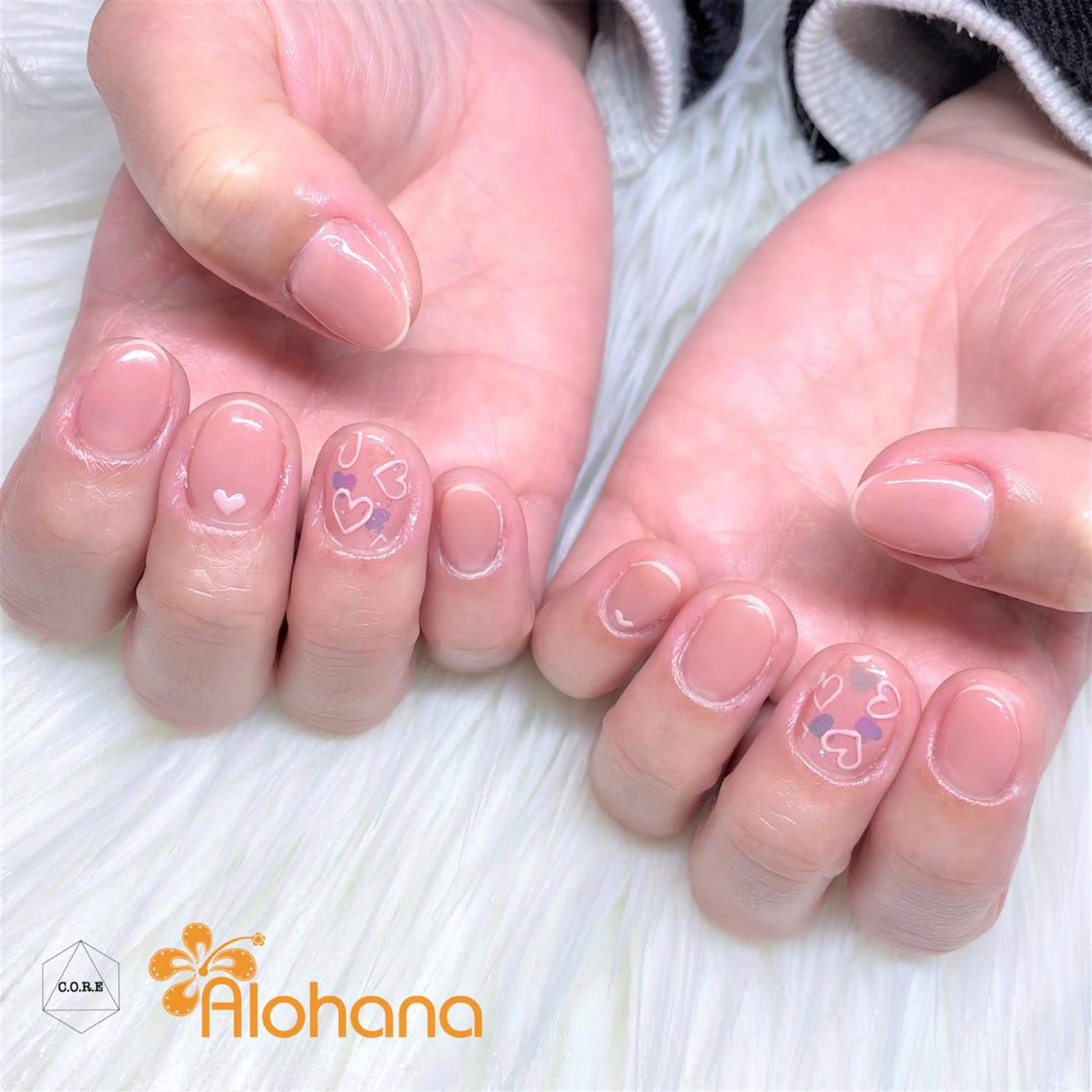 ネイル オフィスネイル ハンドネイル Alohana Minaのネイルデザイン