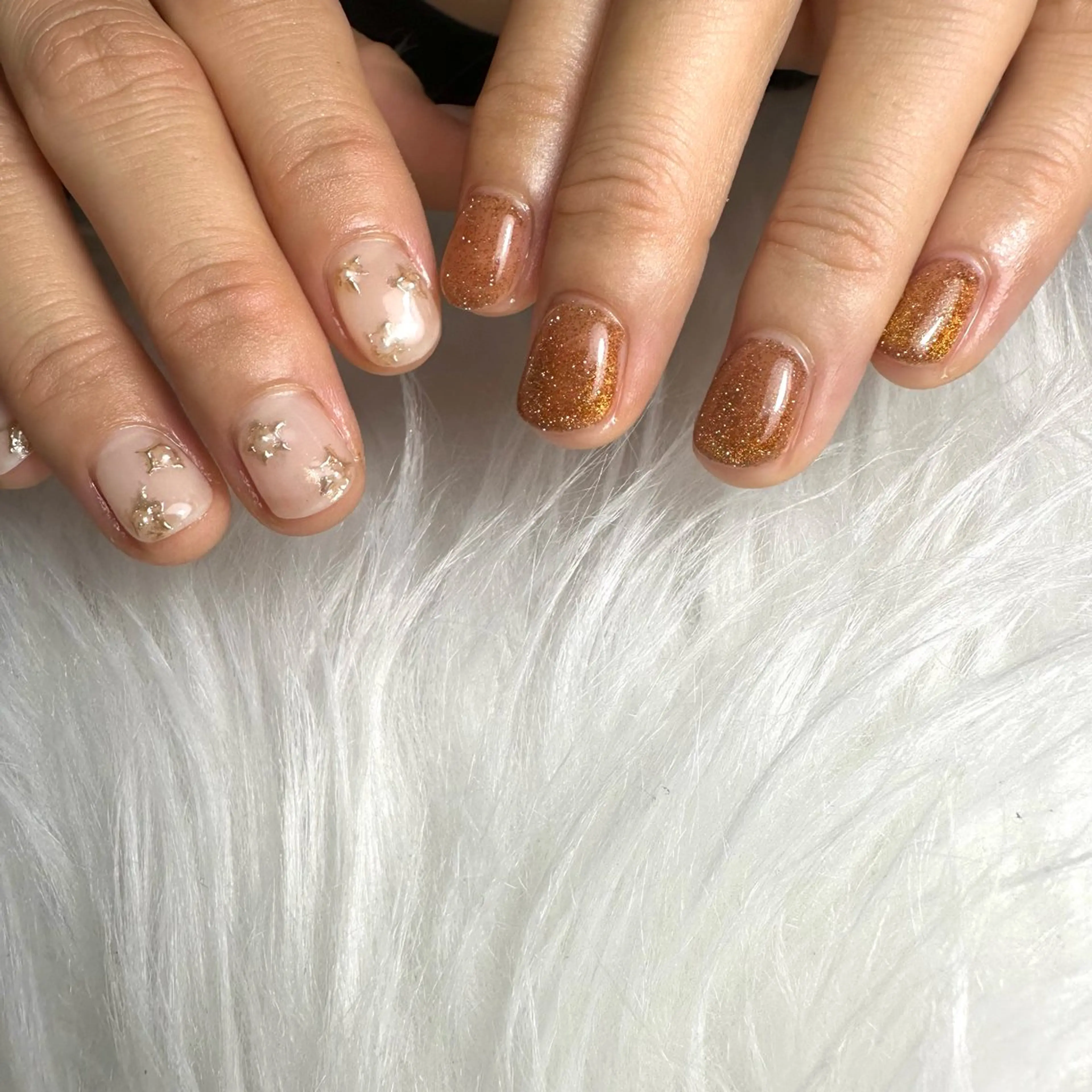 ネイル マグネットネイル オレンジ Nakano Kanaのネイルデザイン