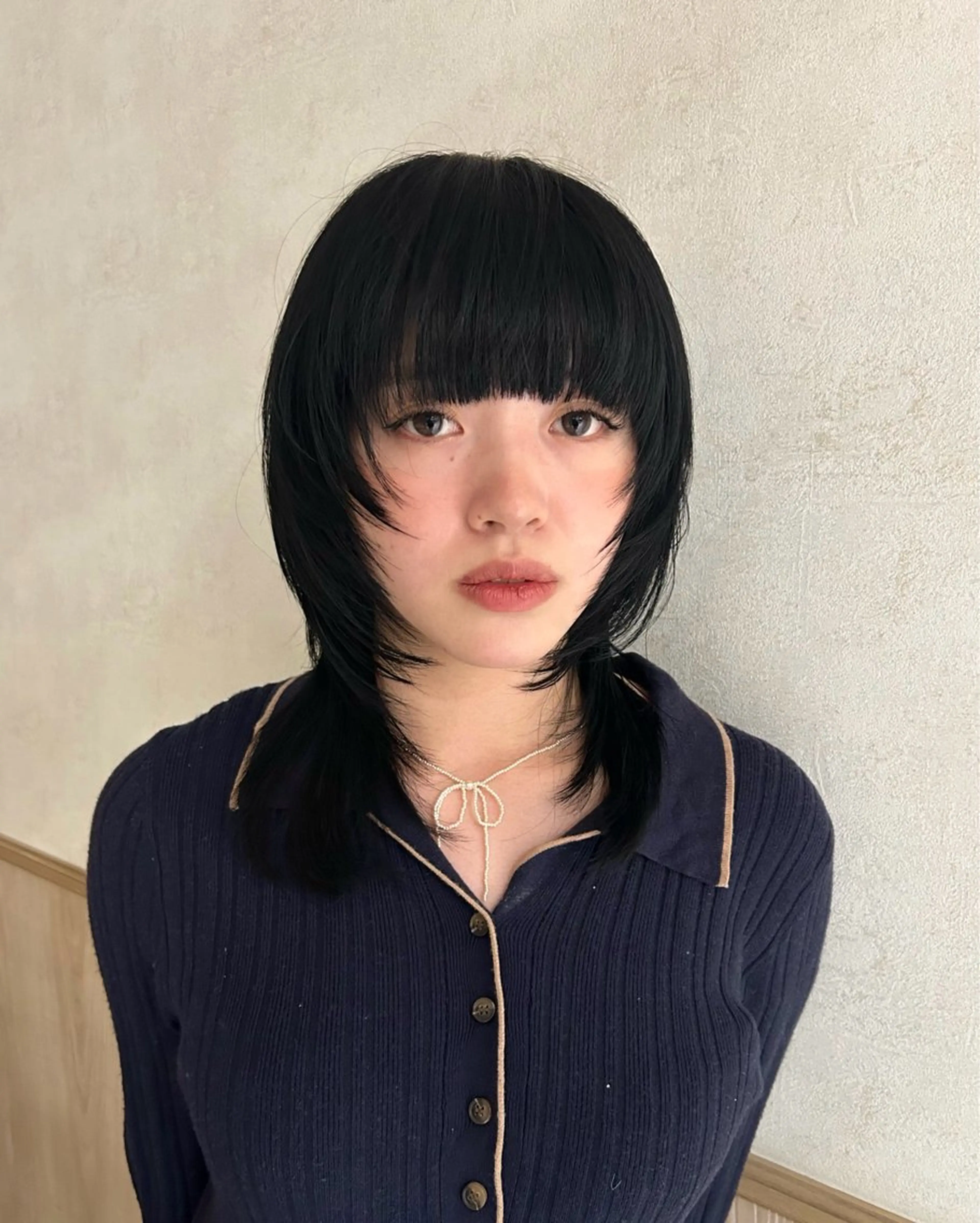 ミディアム カラー ヘアカラー トリートメント Sora/レイヤー/ 似合わせカラー🤎のヘアスタイル