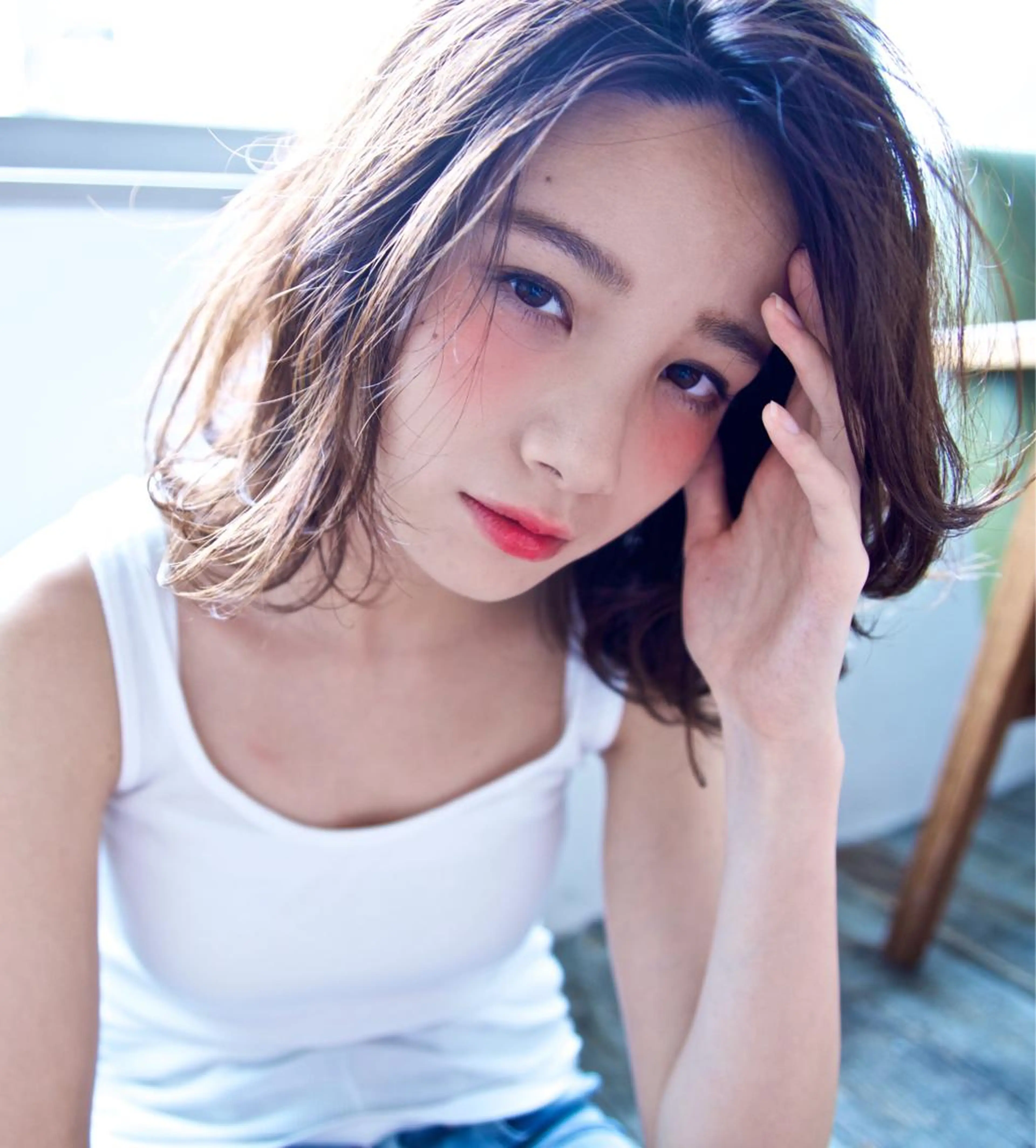 ミディアム カラー 横浜縮毛矯正 ☆渋谷良太のヘアスタイル