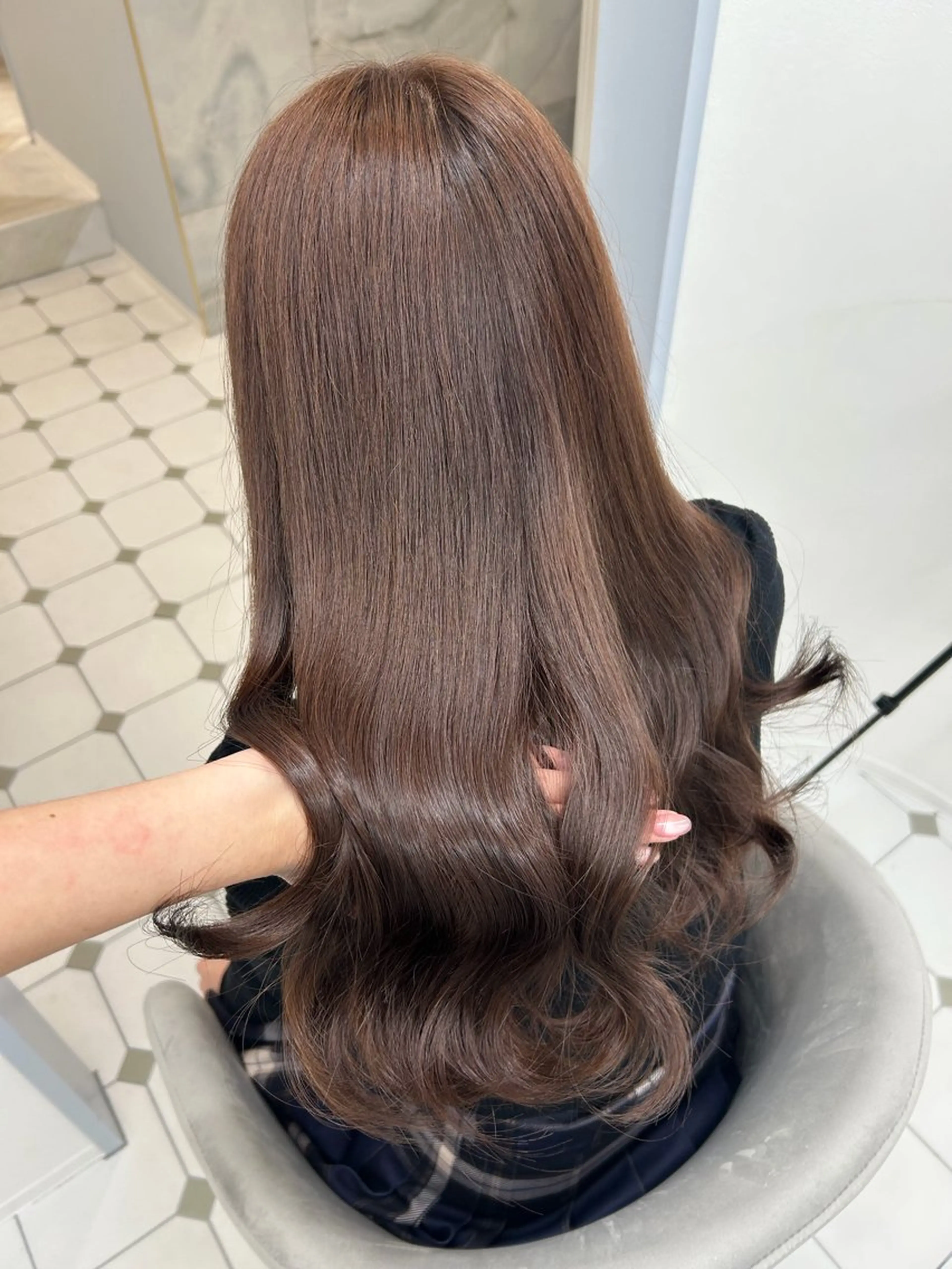 セミロング カット ヘアカラー トリートメント 💎りあん/大須/栄 ブリーチなしWカラーのヘアスタイル