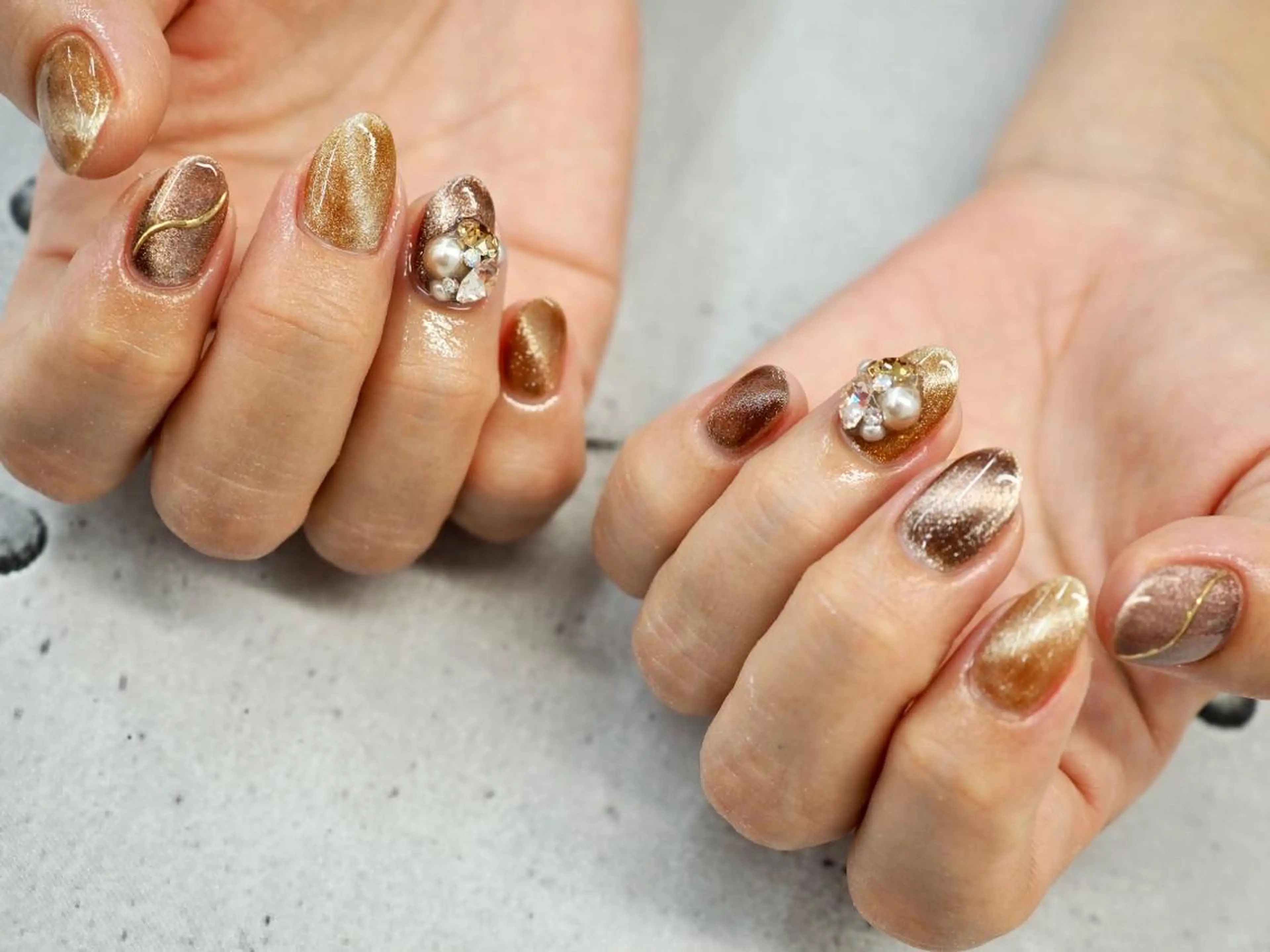 ネイル アートネイル ジェルネイル マグネットネイル ハンドネイル kanai miwaのネイルデザイン