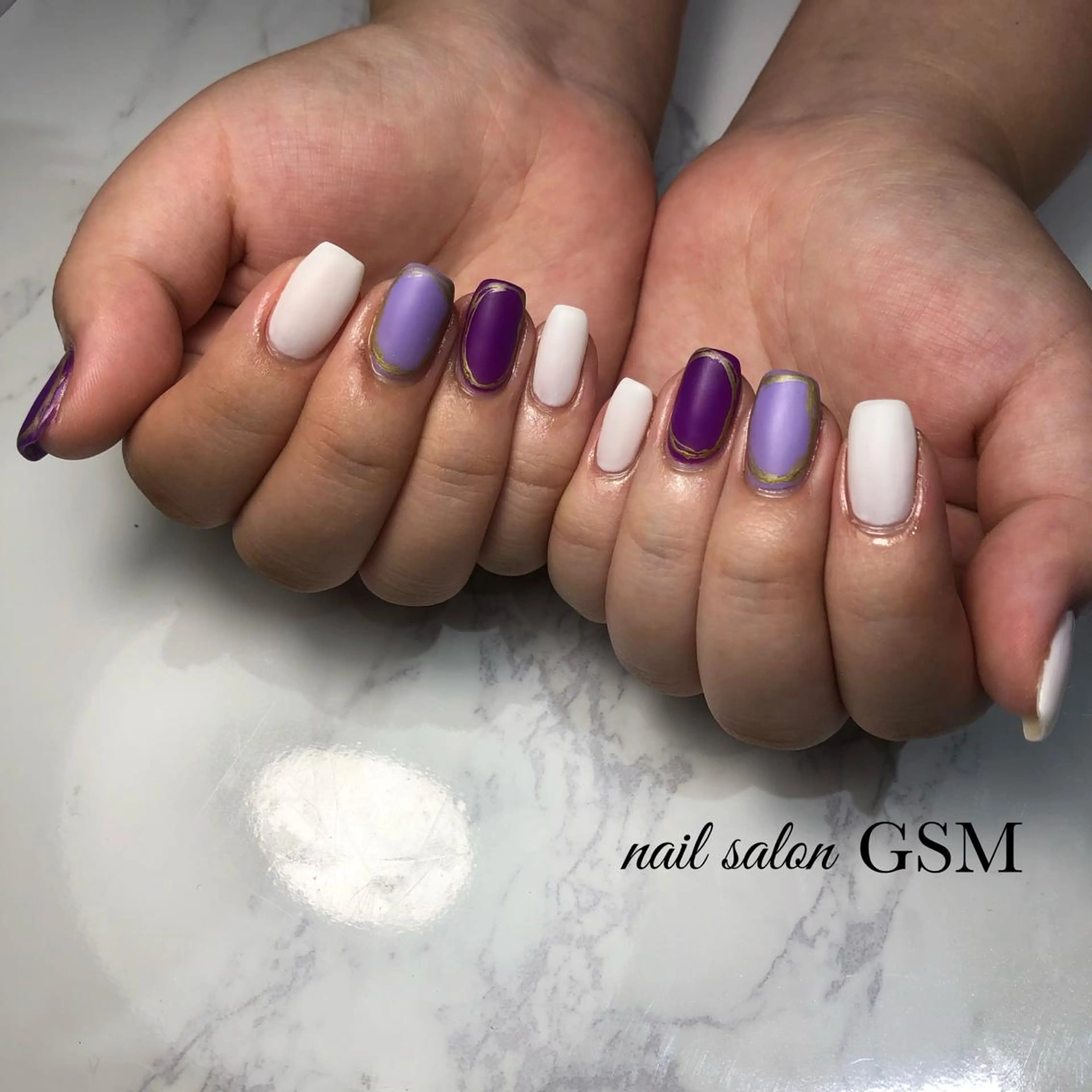 ネイル マットネイル ハンドネイル nail salon GSMのネイルデザイン