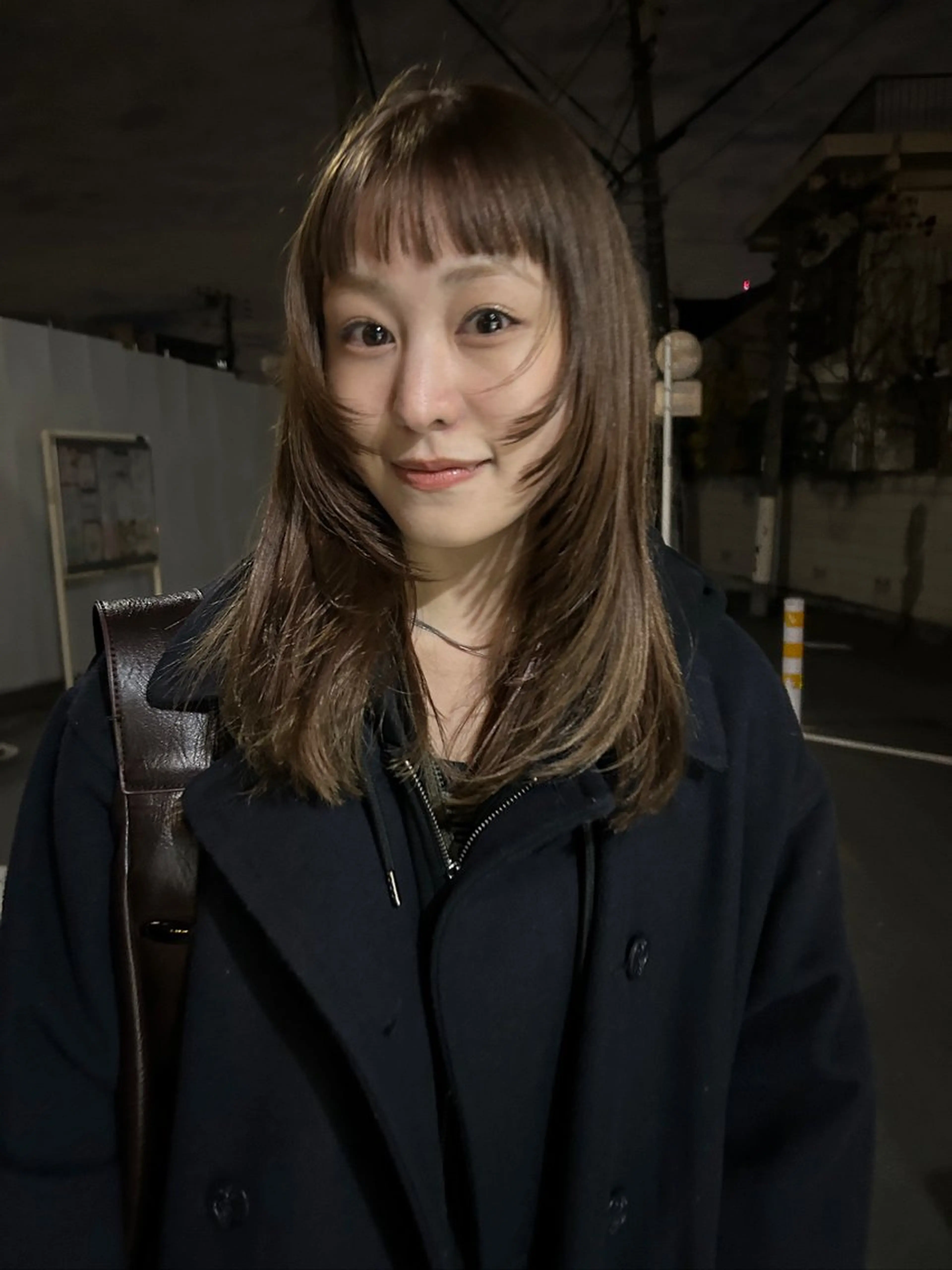 セミロング カラー 透明感カラー レイヤーカット カット ヘアカラー トリートメント niina suzukiのヘアスタイル
