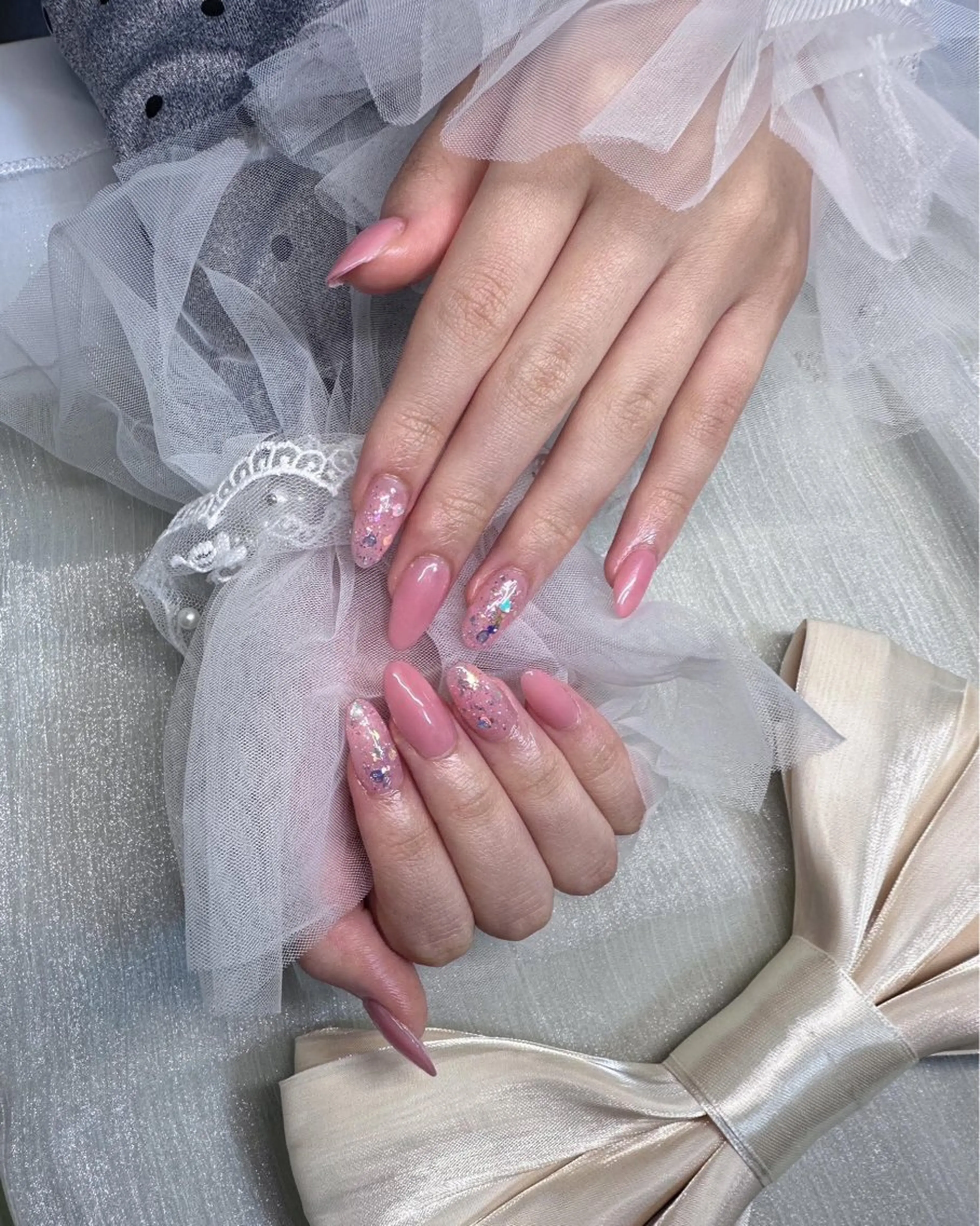 ネイル 長さ出し ワンカラーネイル ハンドネイル Zen 博多ネイルサロンのネイルデザイン