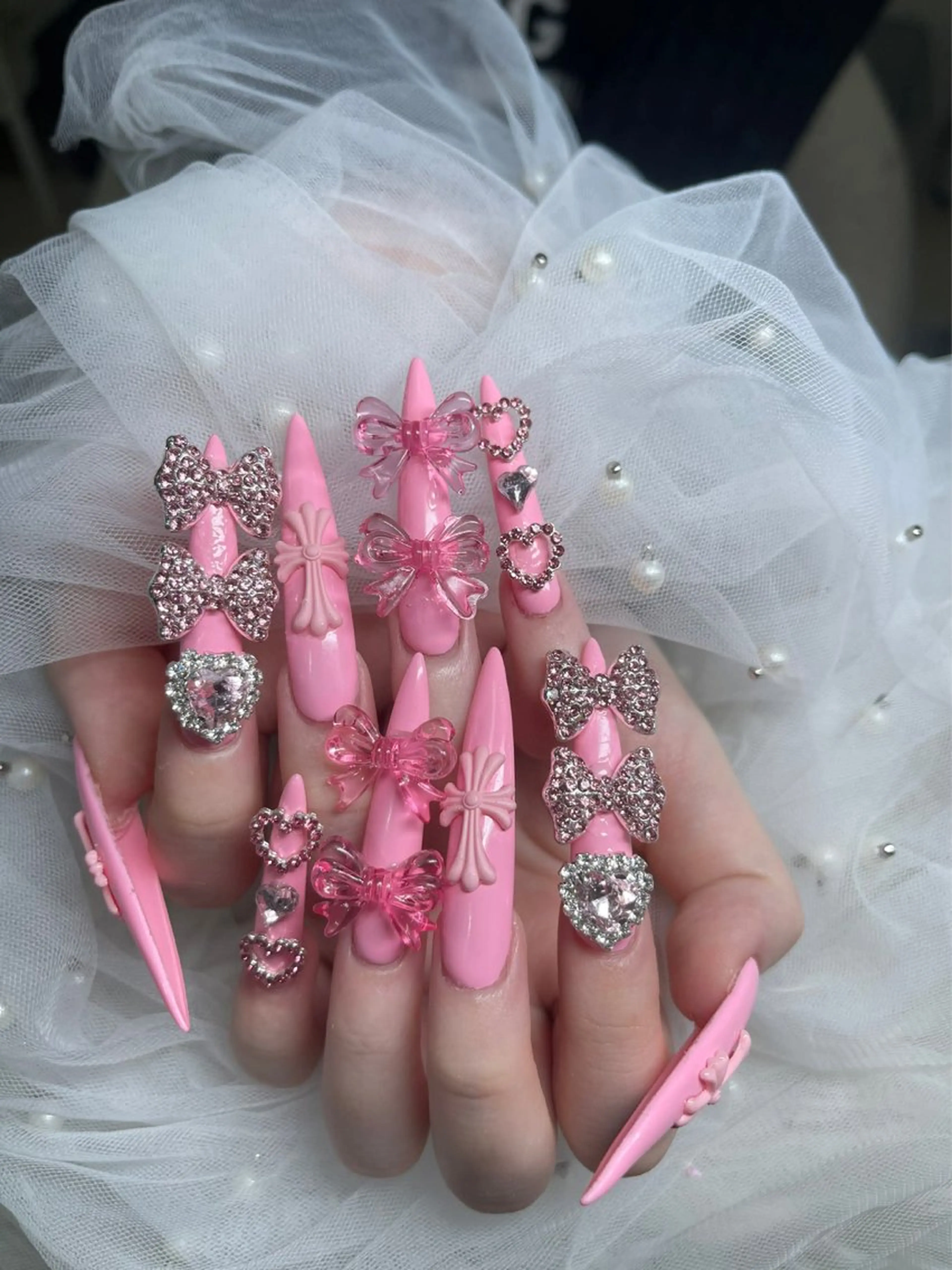 ネイル フットネイル フレンチネイル グラデーション 韓国ネイル ロングネイル qyn qynのネイルデザイン