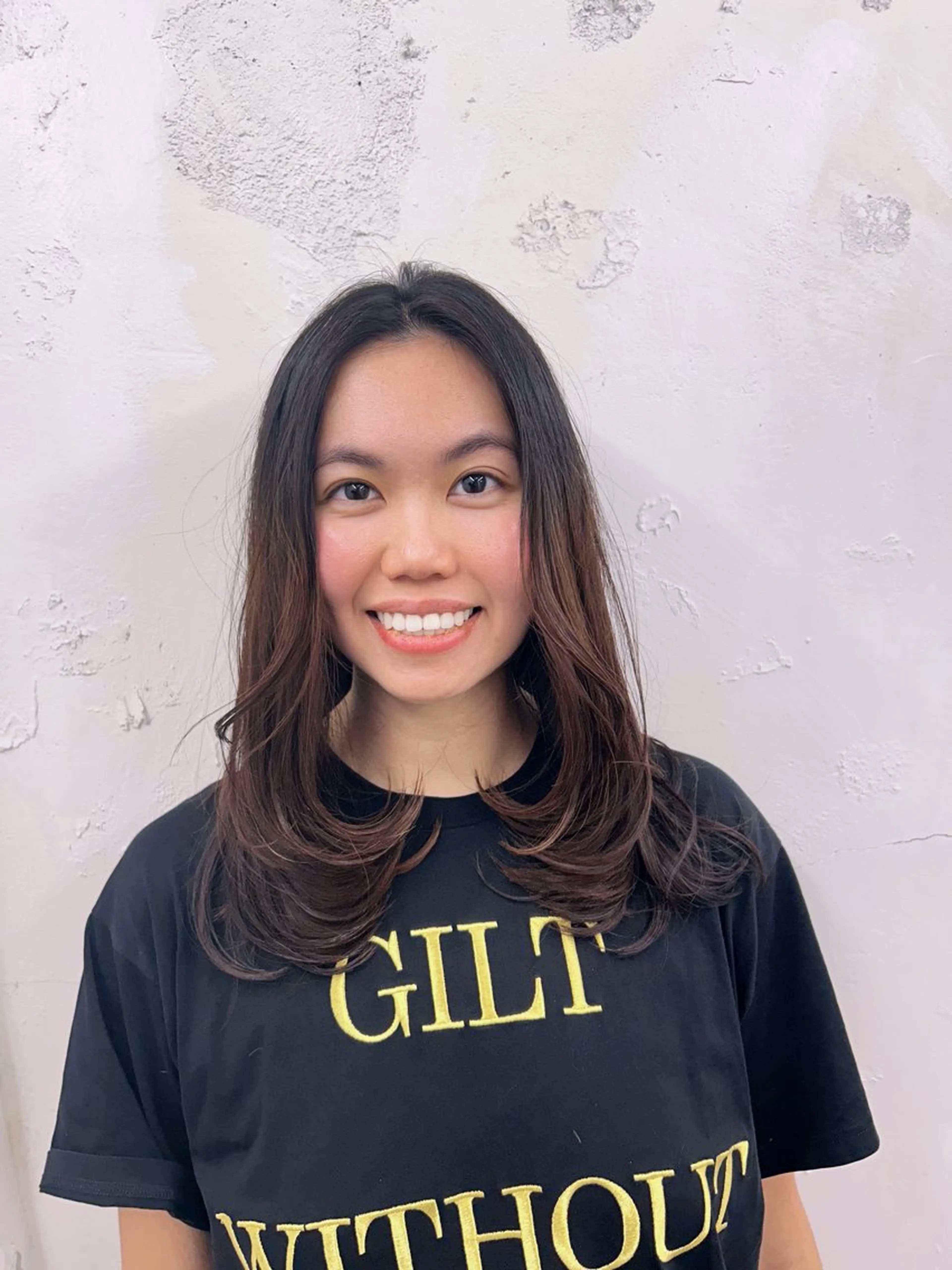 セミロング カラー レイヤーカット カット ヘアカラー トリートメント レイヤー/エクステ alpha下妻のヘアスタイル