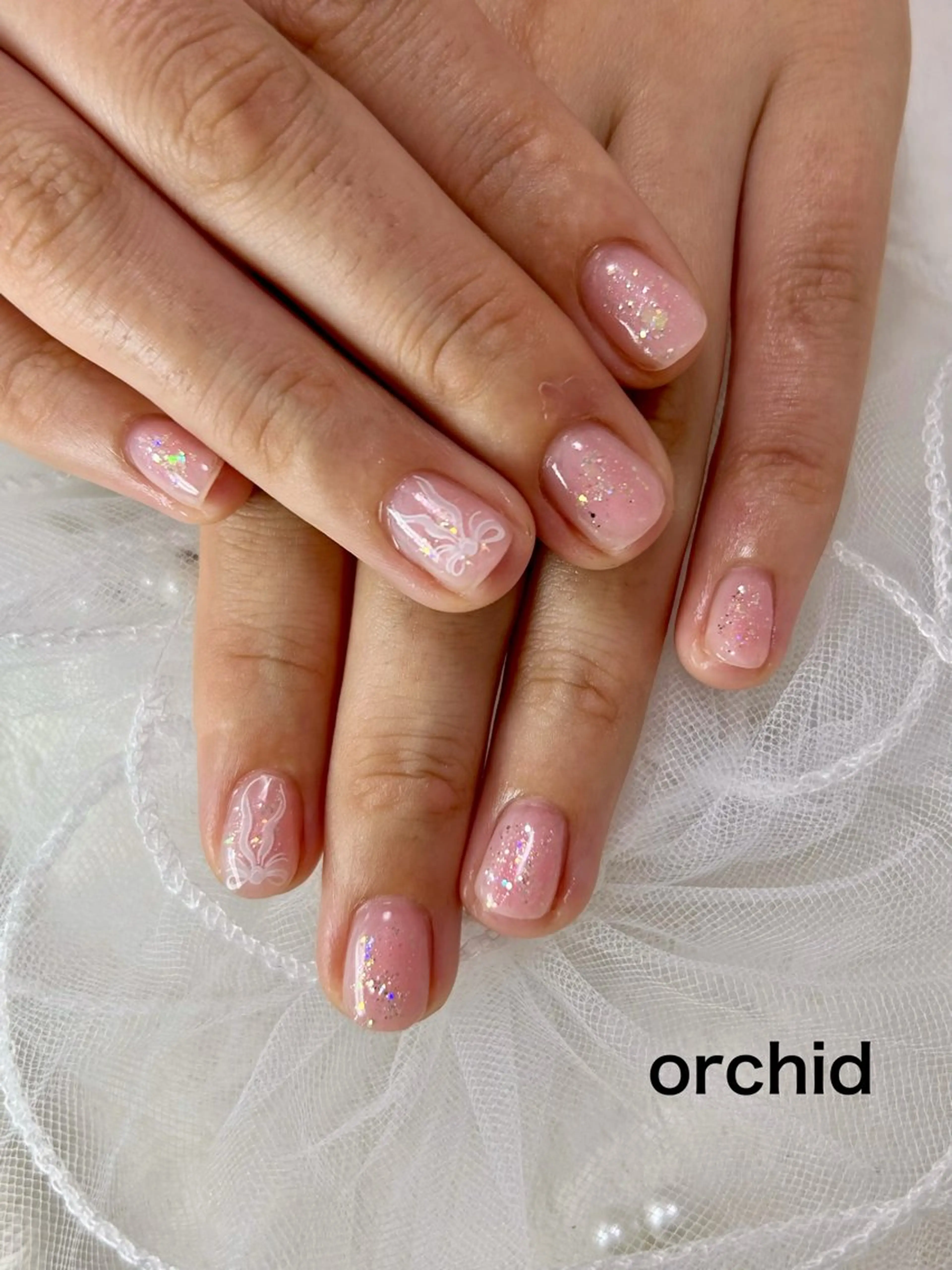 ネイル ハンドネイル orchid ♡オーキッドのネイルデザイン
