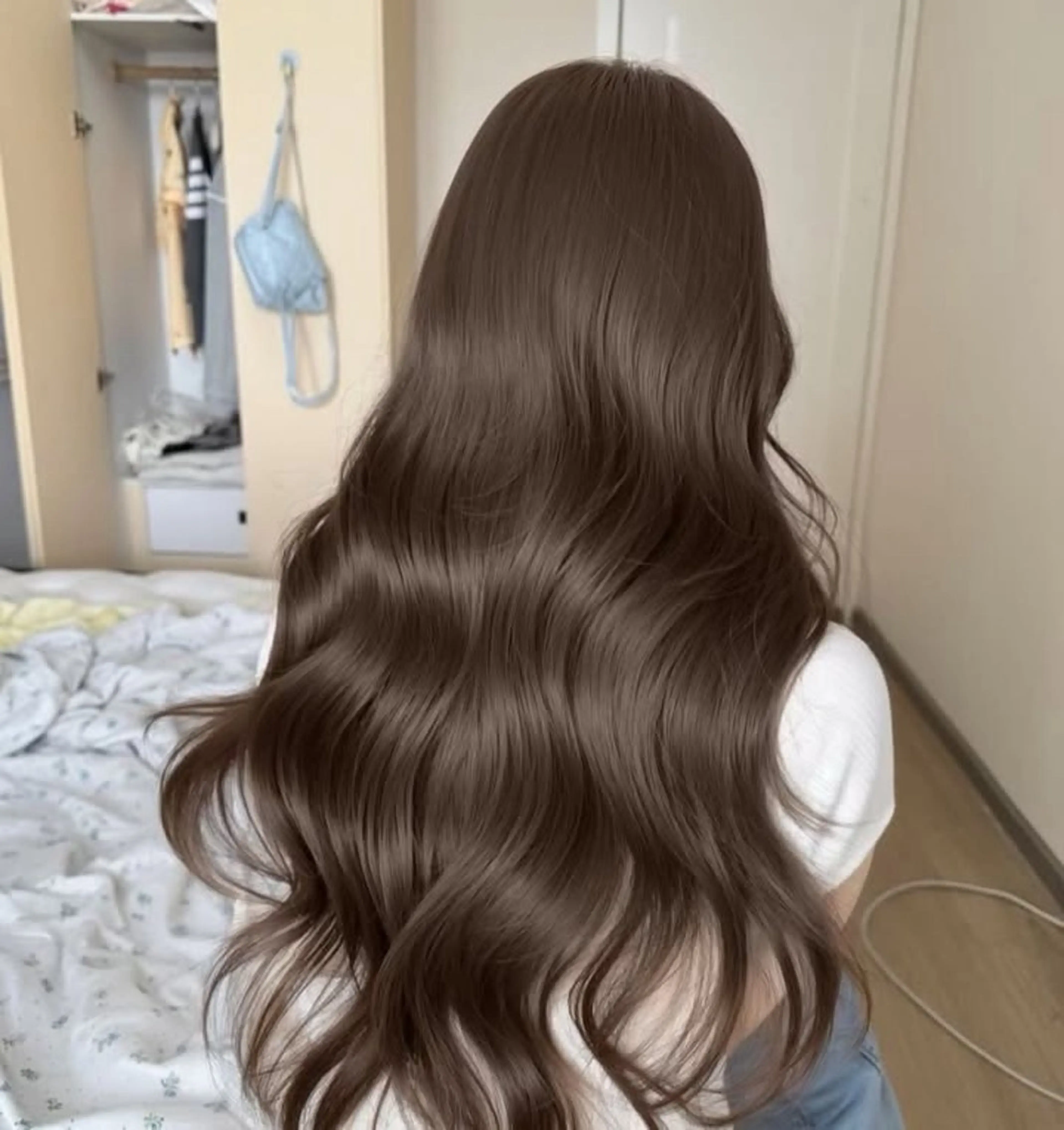 ロング カット ヘアカラー トリートメント 海野翔吾🇨🇳 ワンホンレイヤーのヘアスタイル