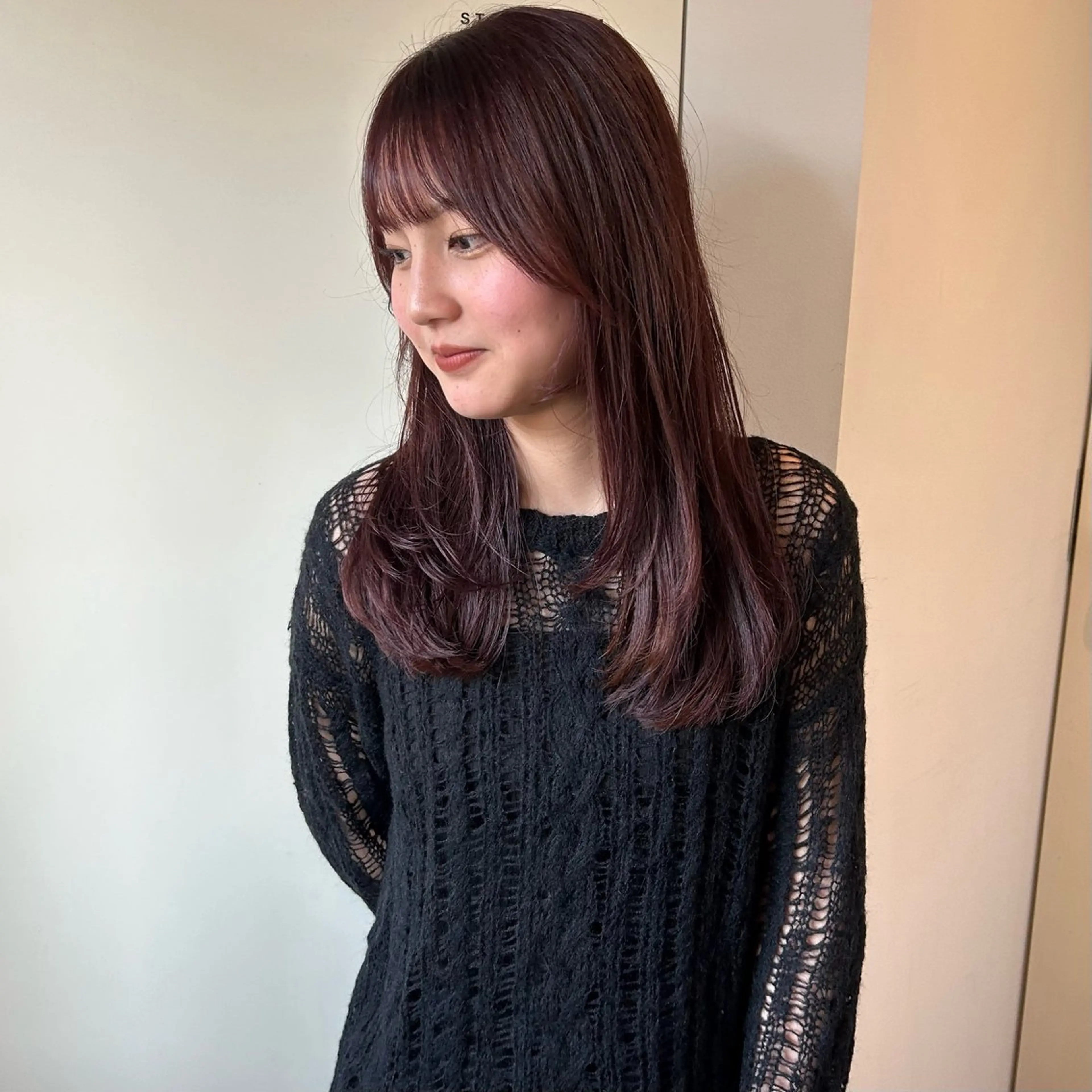 セミロング カラー ブリーチ ケアブリーチ 透明感カラー ダブルカラー ブリーチなしカラー ヘアカラー トリートメント nonoka オリーブ/レイヤーのヘアスタイル