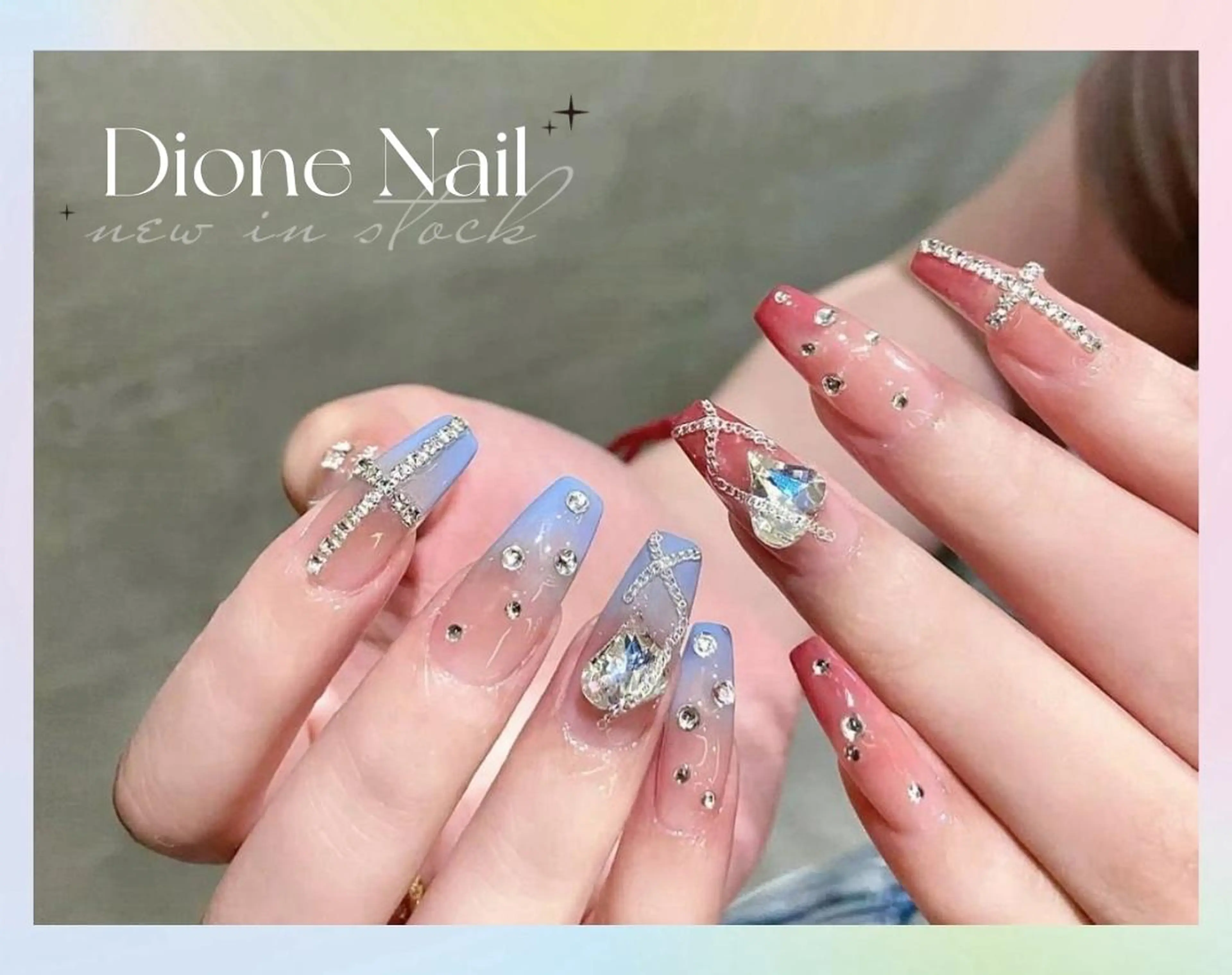 【OPEN SALE】150分 自爪持込デザイン 10本アート+パーツやり放題の写真