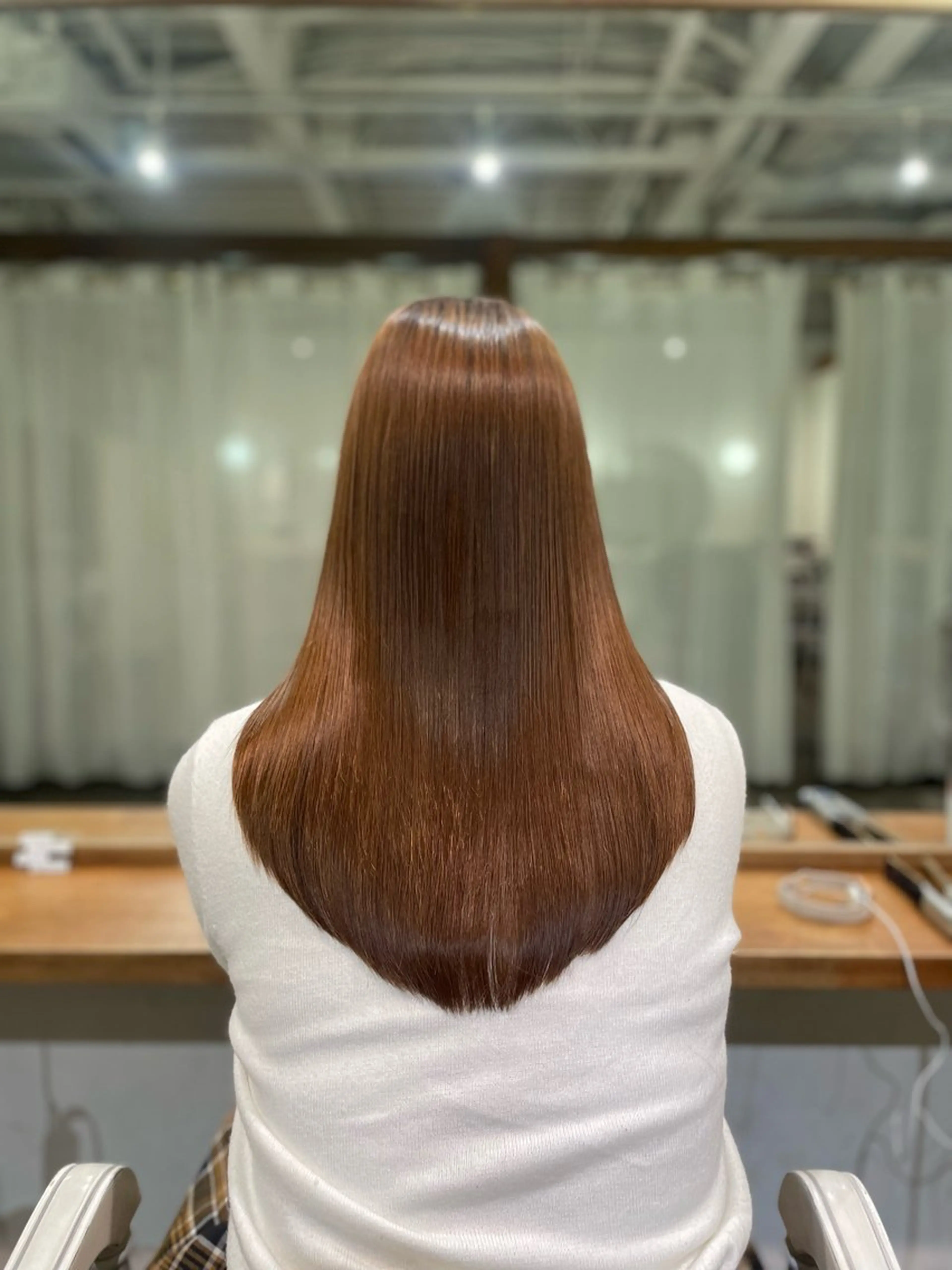 ロング カラー ケアカラー 髪質改善 トリートメント 酸熱トリートメント レイヤー/艶カラー /韓国ヘア/高松のヘアスタイル