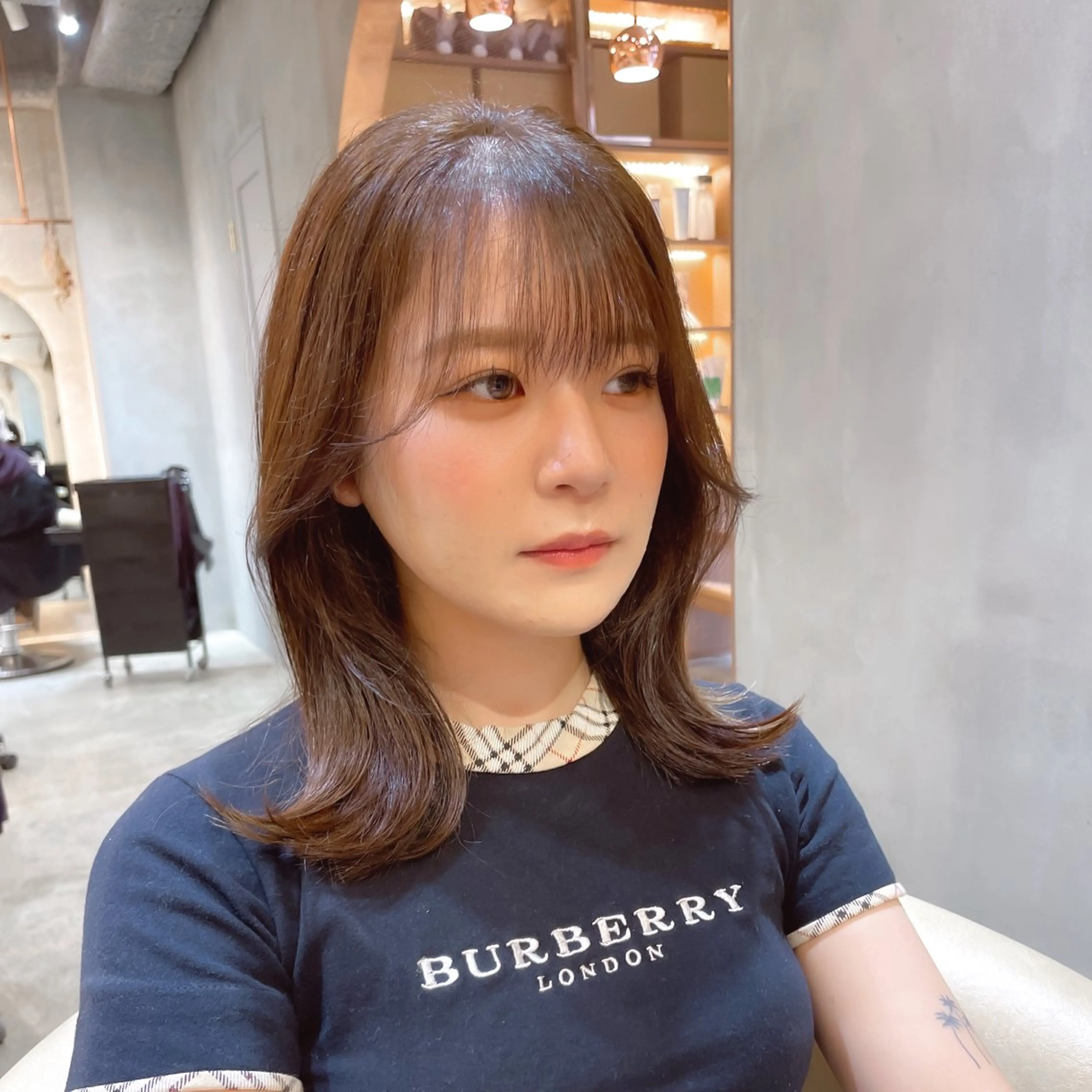 ミディアム カラー カット ヘアカラー 縮毛矯正 トリートメント レイヤー/韓国ヘア 縮毛矯正🫧鈴木颯のヘアスタイル