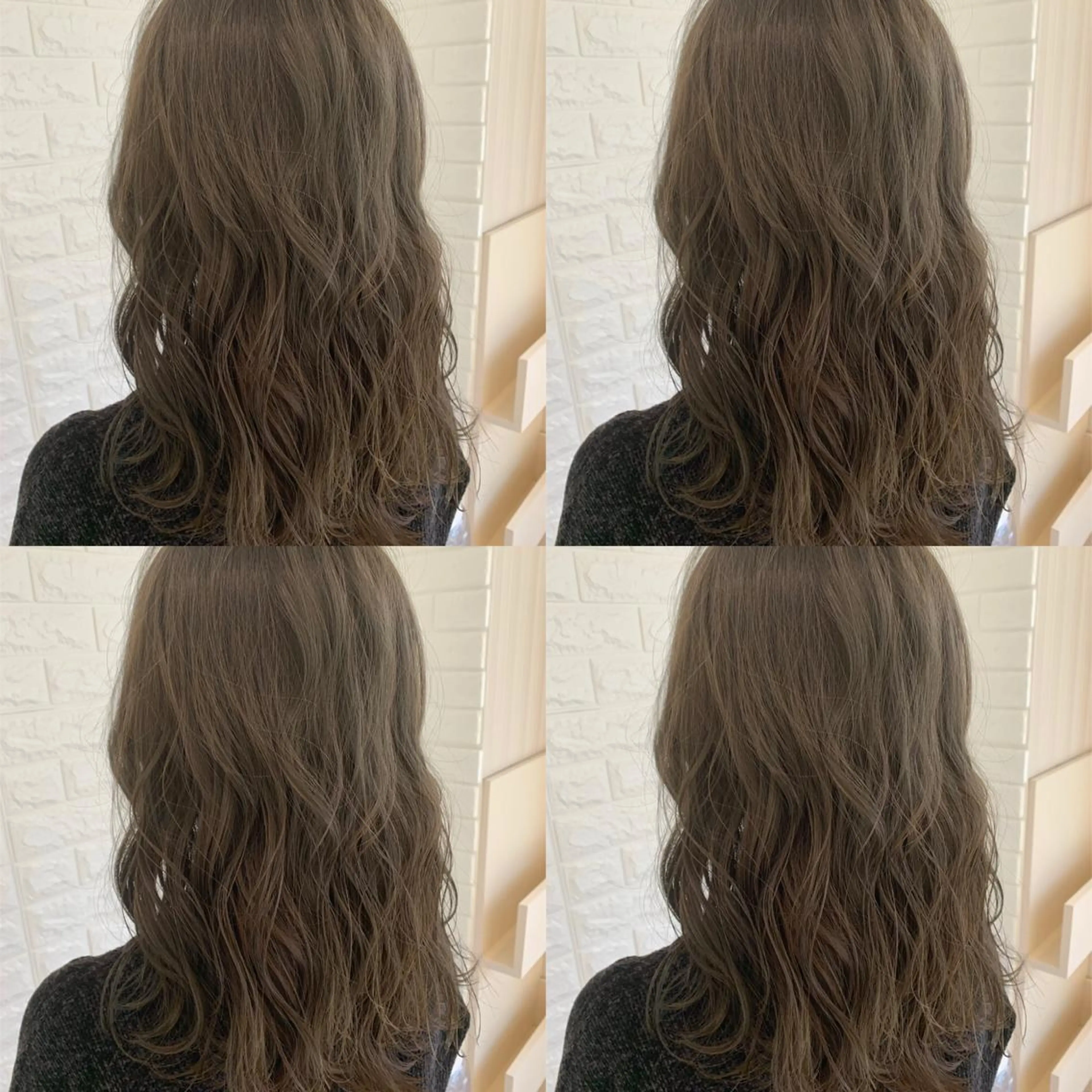 ロング カラー ブリーチ ダークグレー ダークグレージュ ダブルカラー グレージュ ヘアカラー トリートメント ハイトーン/ブリーチ 山崎 悠次のヘアスタイル