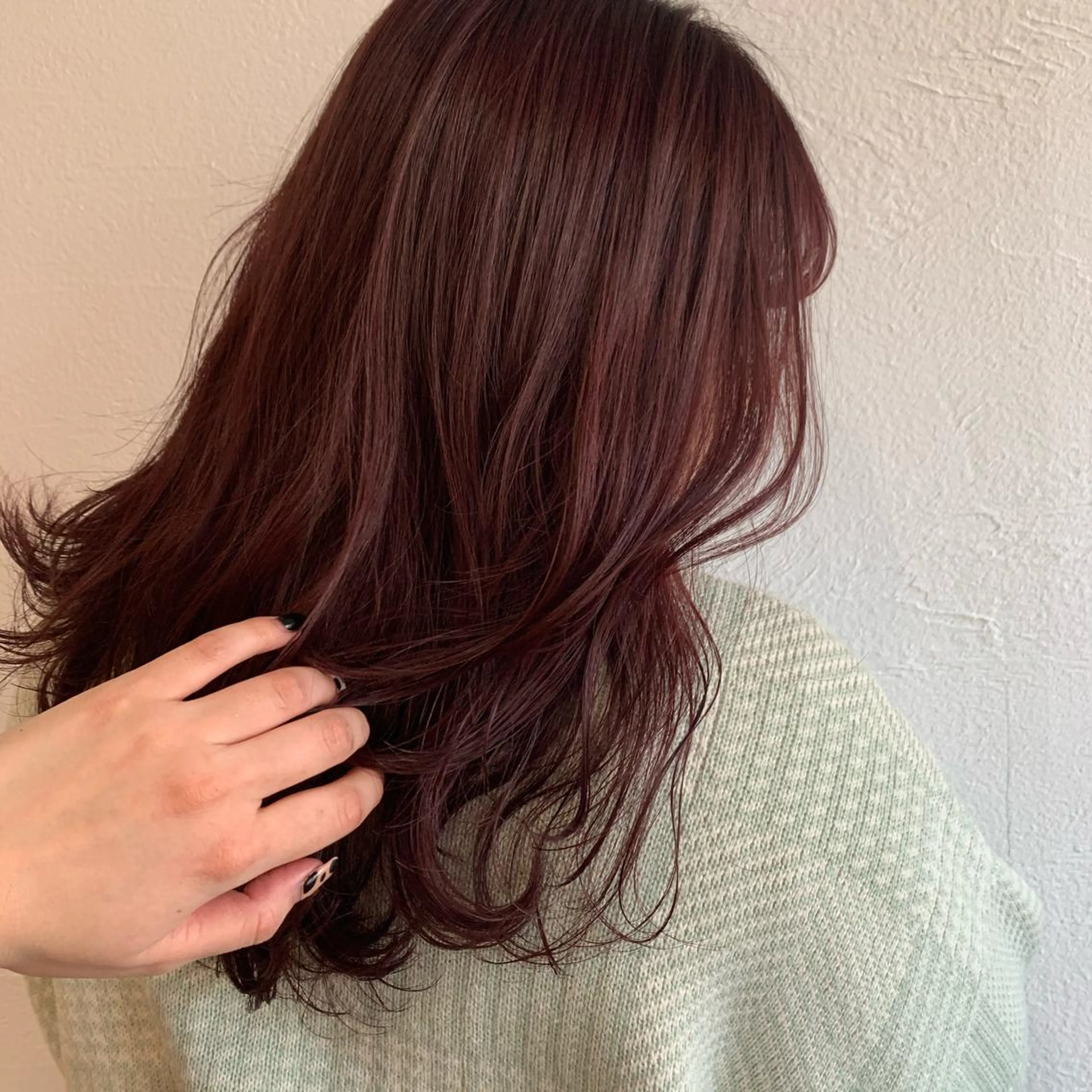 ロング カラー レッドカラー バイオレットカラー カット ヘアカラー 満足度🐼◎🌟🌈 村上栞菜のヘアスタイル