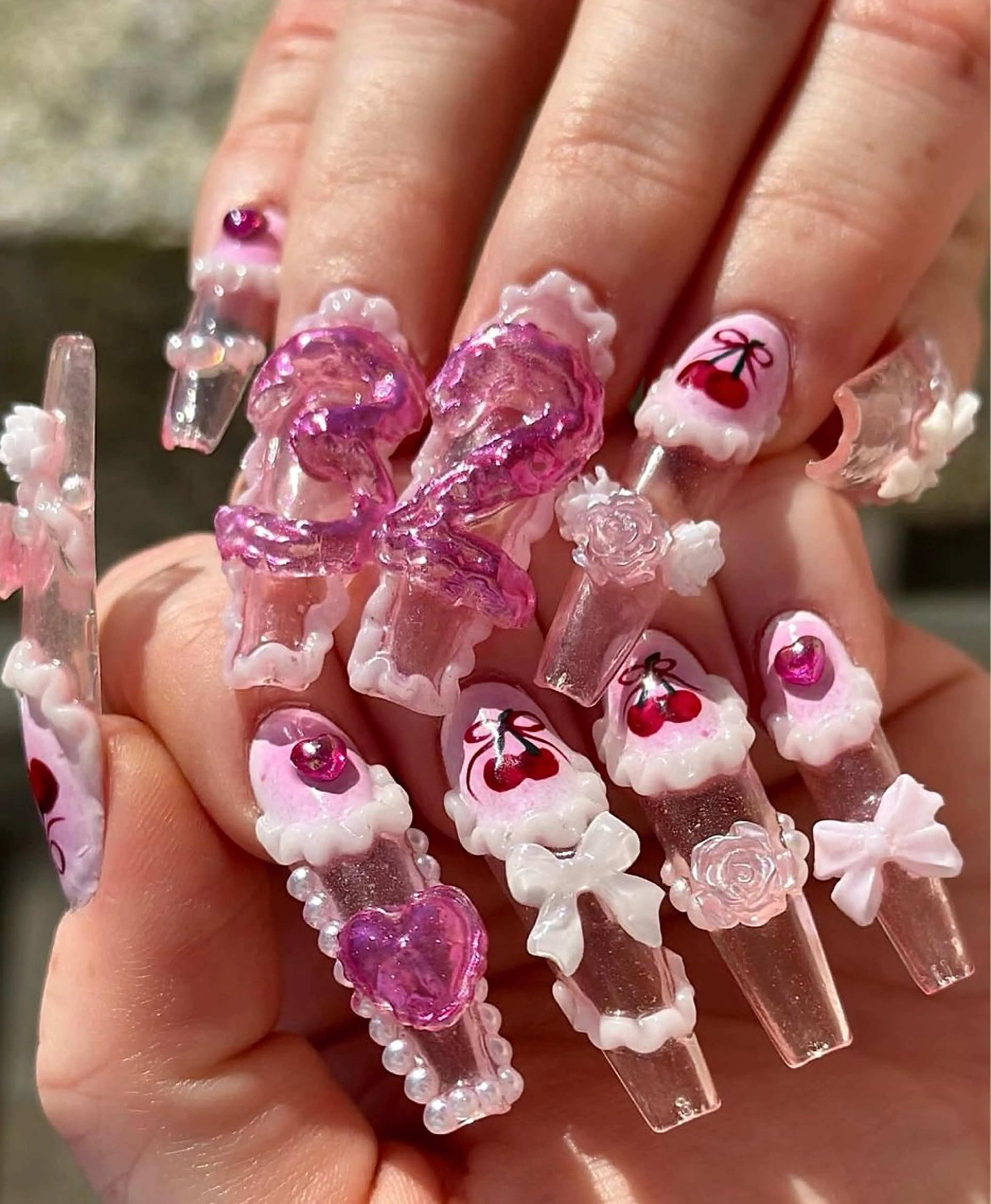 ネイル クリアネイル フレンチネイル ジェルネイル 韓国ネイル マグネットネイル ハンドネイル Rin Nail 新大久保店のネイルデザイン