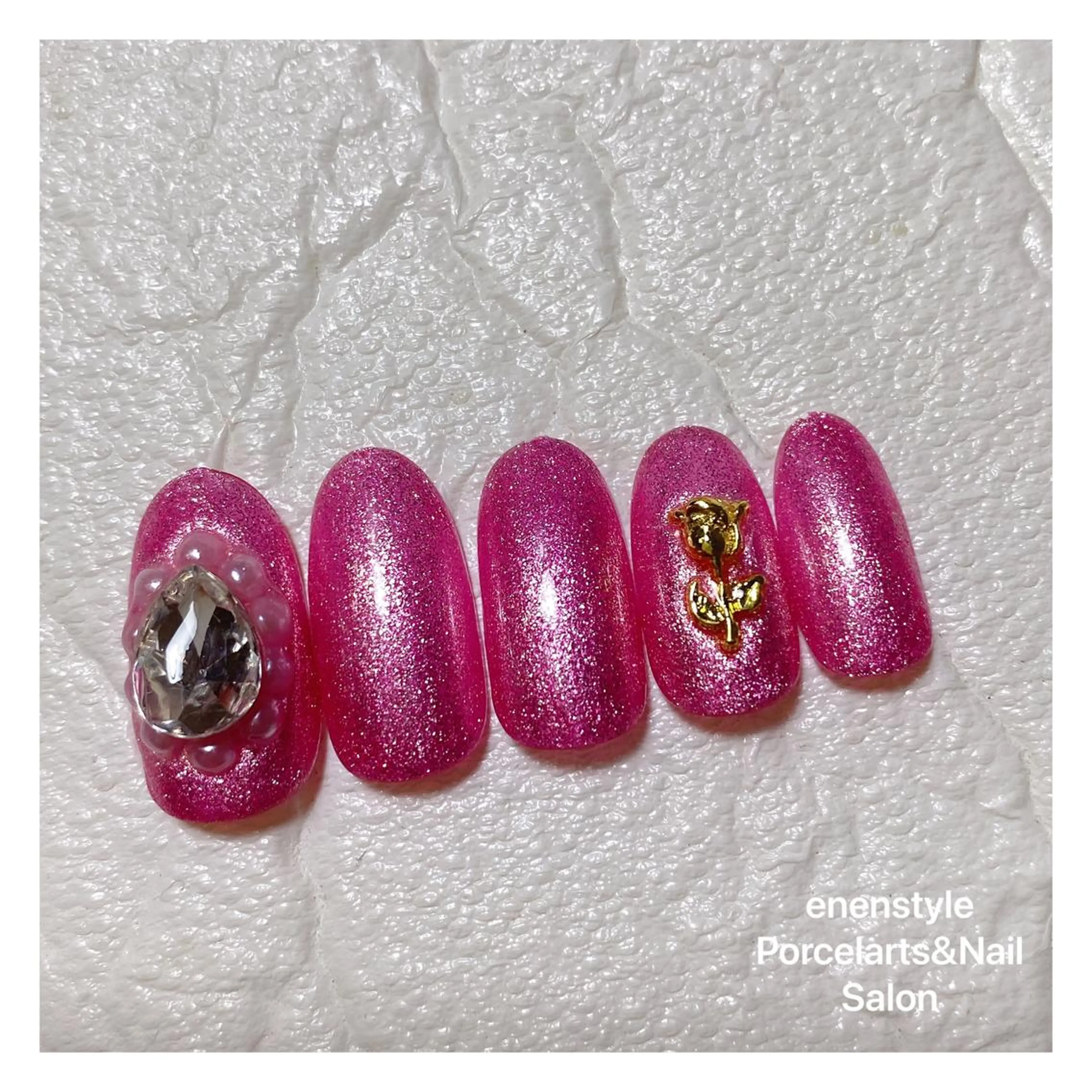 ミディアム ネイル ハンドネイル 👑enen style👑のネイルデザイン