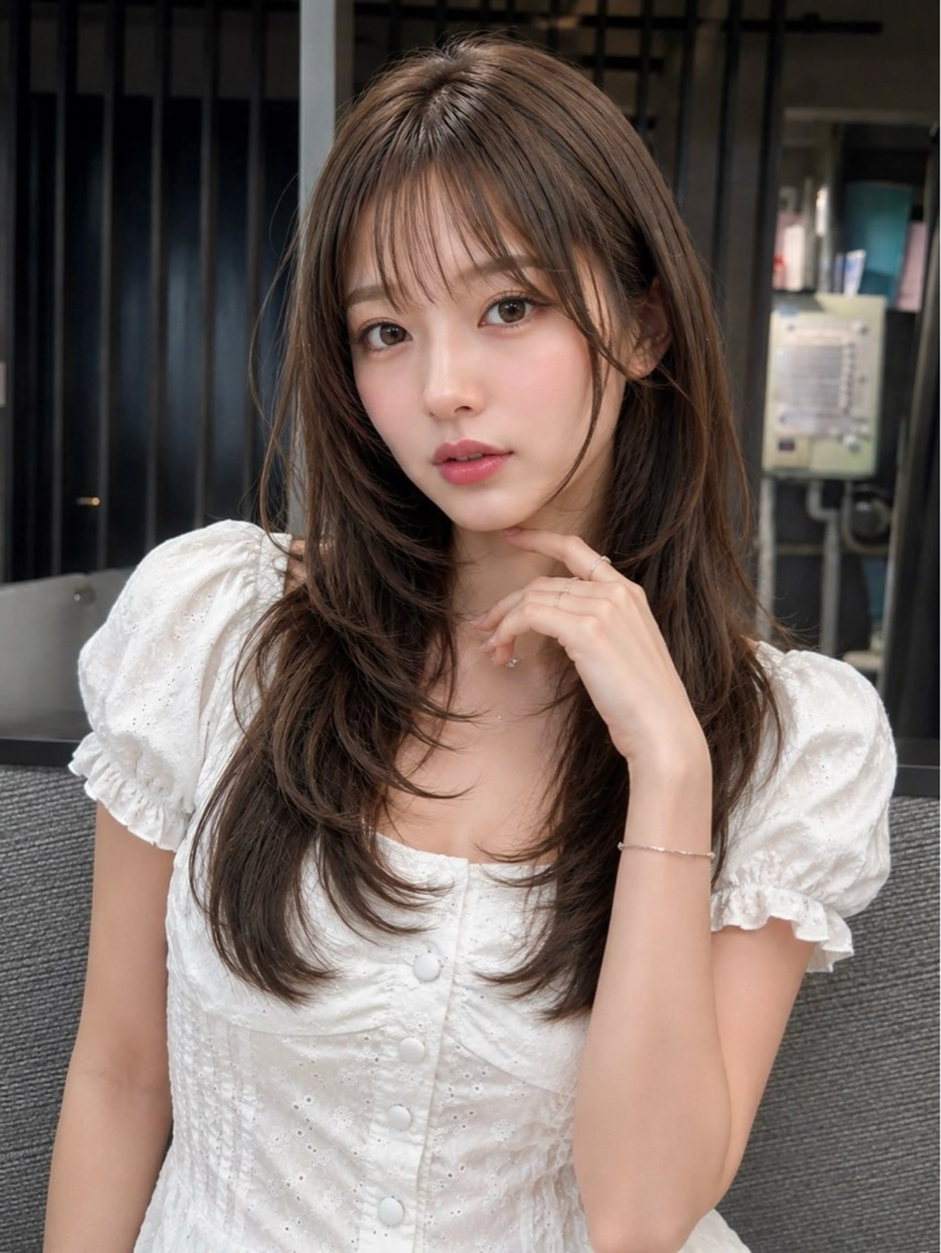 セミロング カラー ヘアアレンジ カット ヘアカラー トリートメント 新宿 /髪質改善/ レイヤー/ヒュウガのヘアスタイル