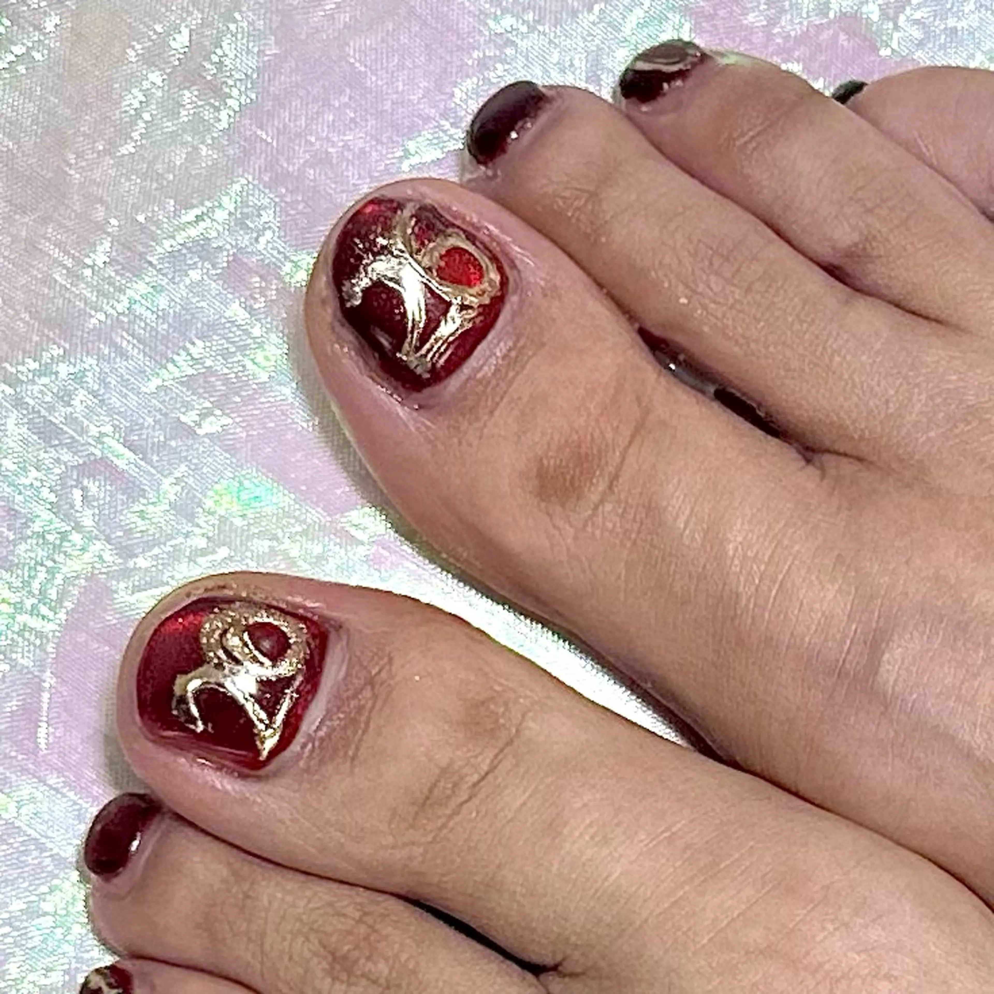 メンズ ネイル フットネイル ハンドネイル Heartnail Hino Reinaのネイルデザイン