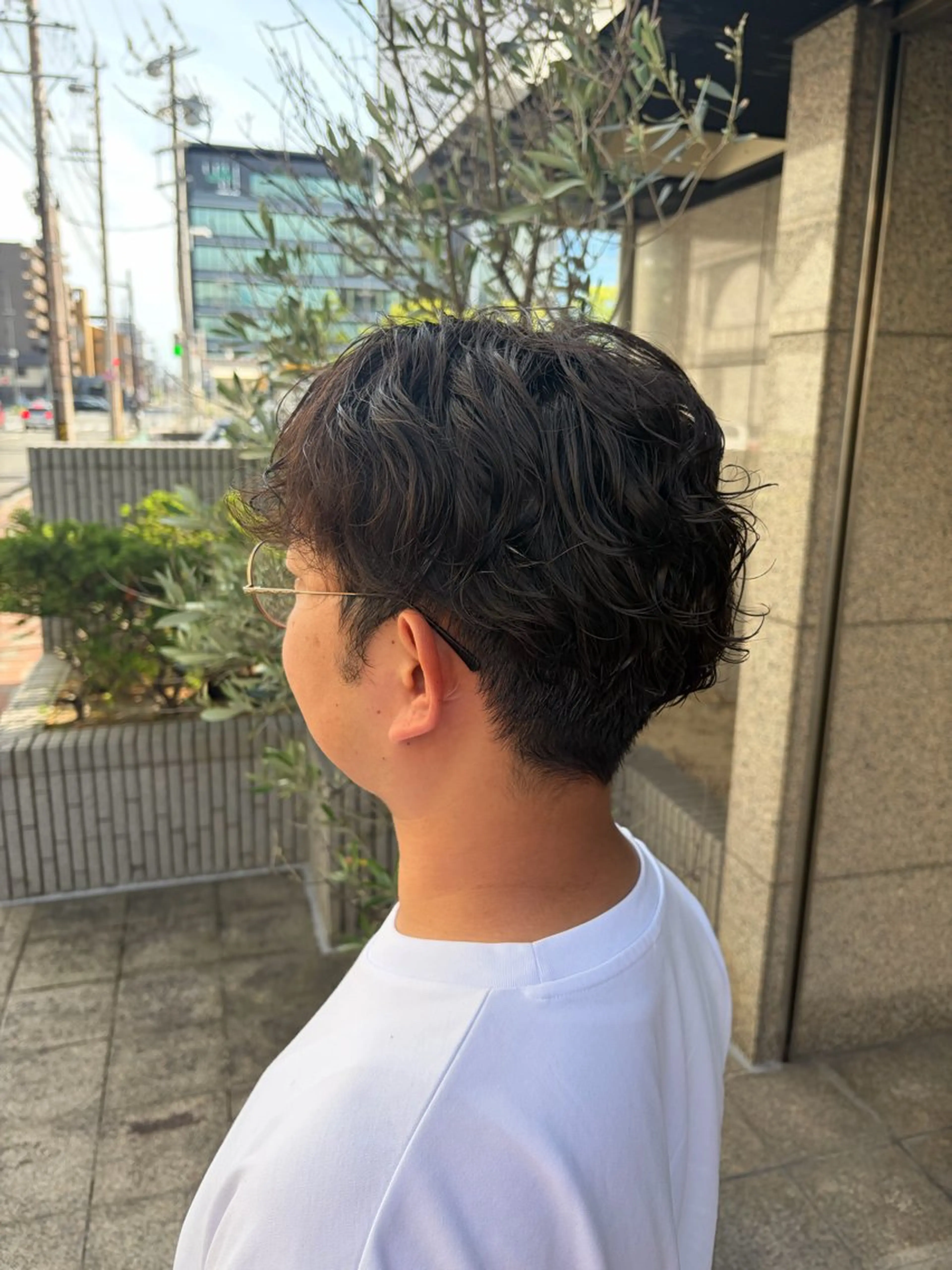 パーマ メンズ カットモデル unaのヘアスタイル