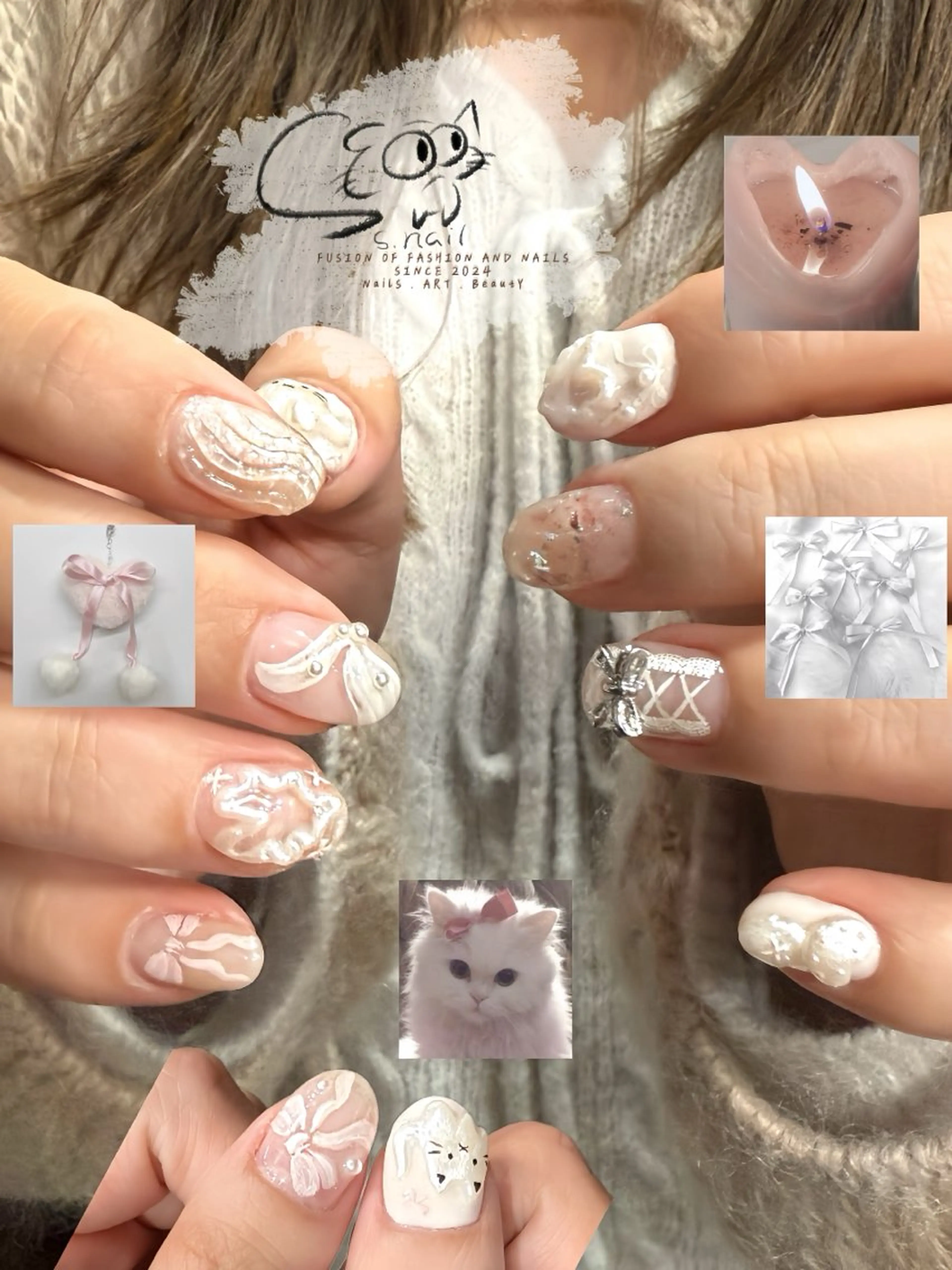 ネイル チークネイル フレンチネイル グラデーション マグネットネイル ワンカラーネイル S.nail _のネイルデザイン