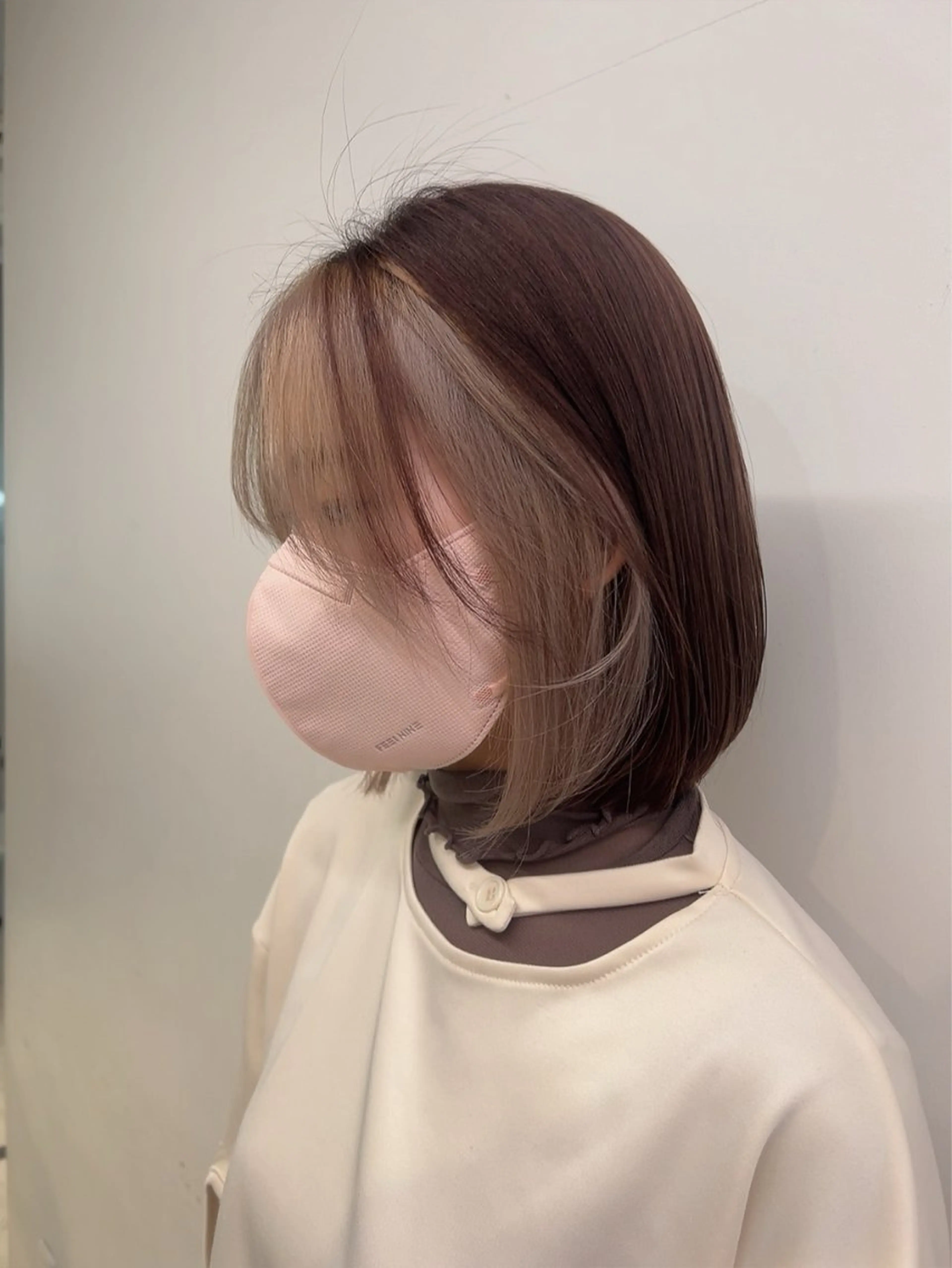 ミディアム カラー ヘアカラー トリートメント ヘッドスパ ヘアセット 🥞ベージュ系カラー 【すずきりほ】🥞のヘアスタイル