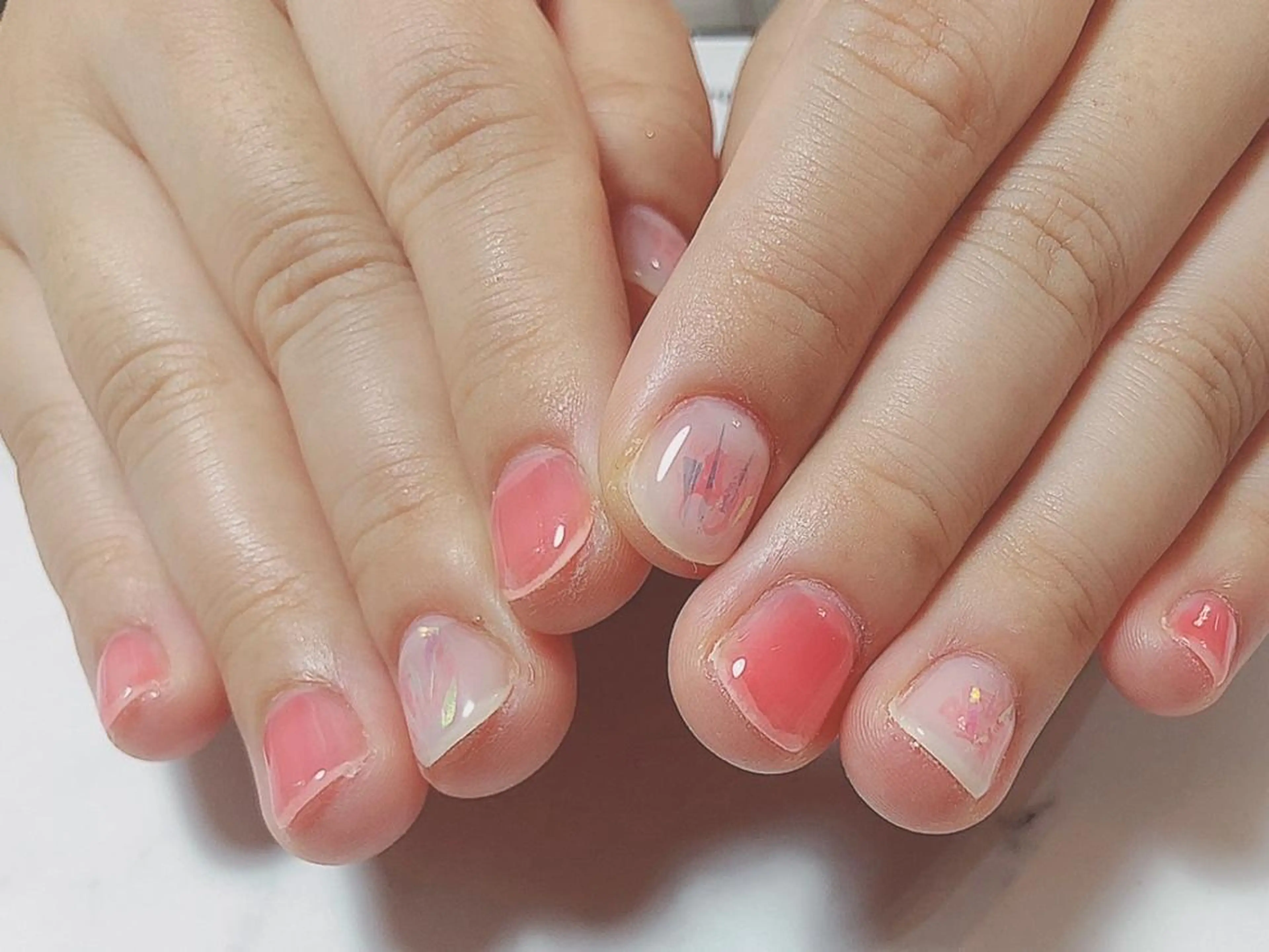 ネイル アートネイル ジェルネイル ニュアンスネイル パラジェル Nailist Honamiのネイルデザイン