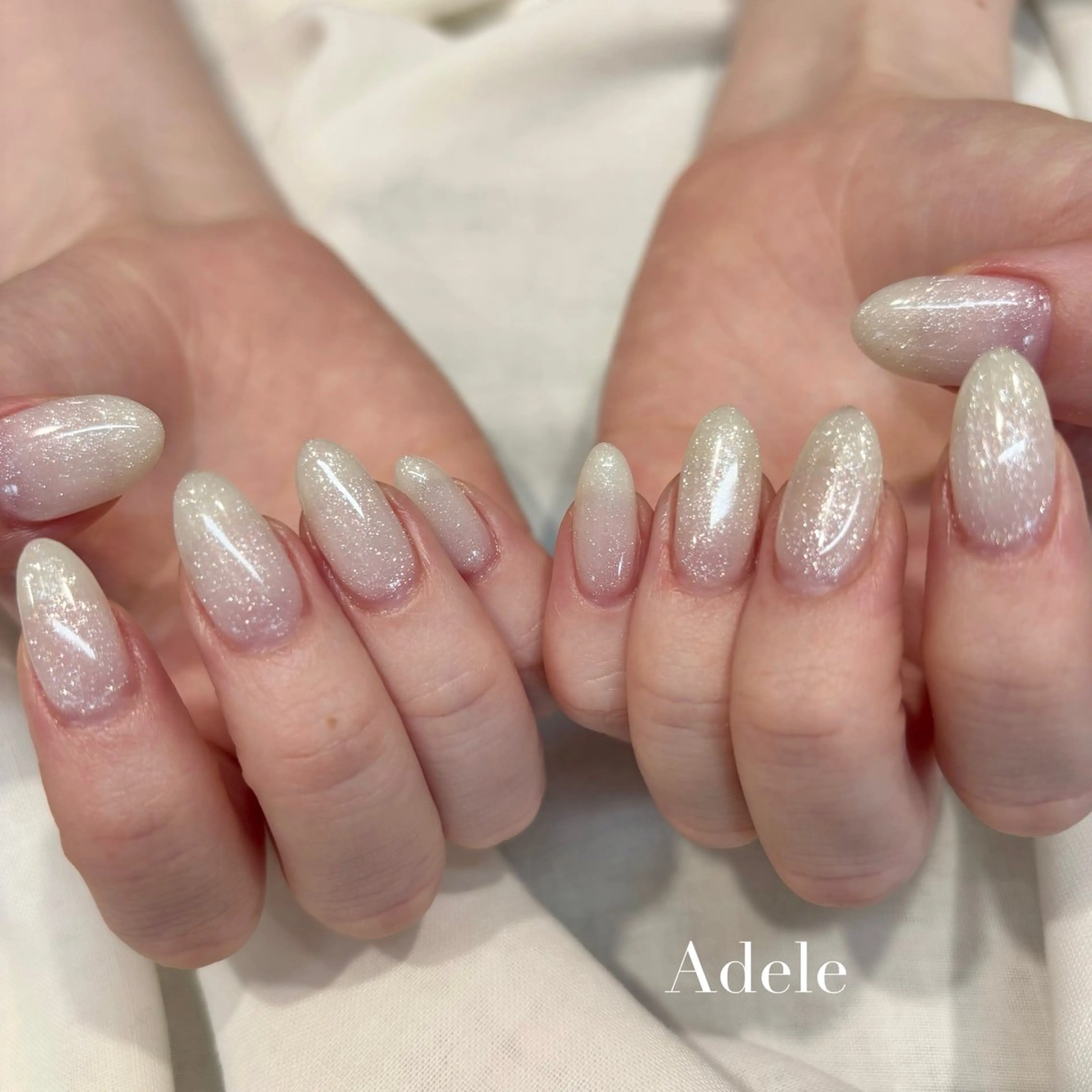 ネイル ラメ(グリッター) ワンカラーネイル ハンドネイル Adele saraのネイルデザイン