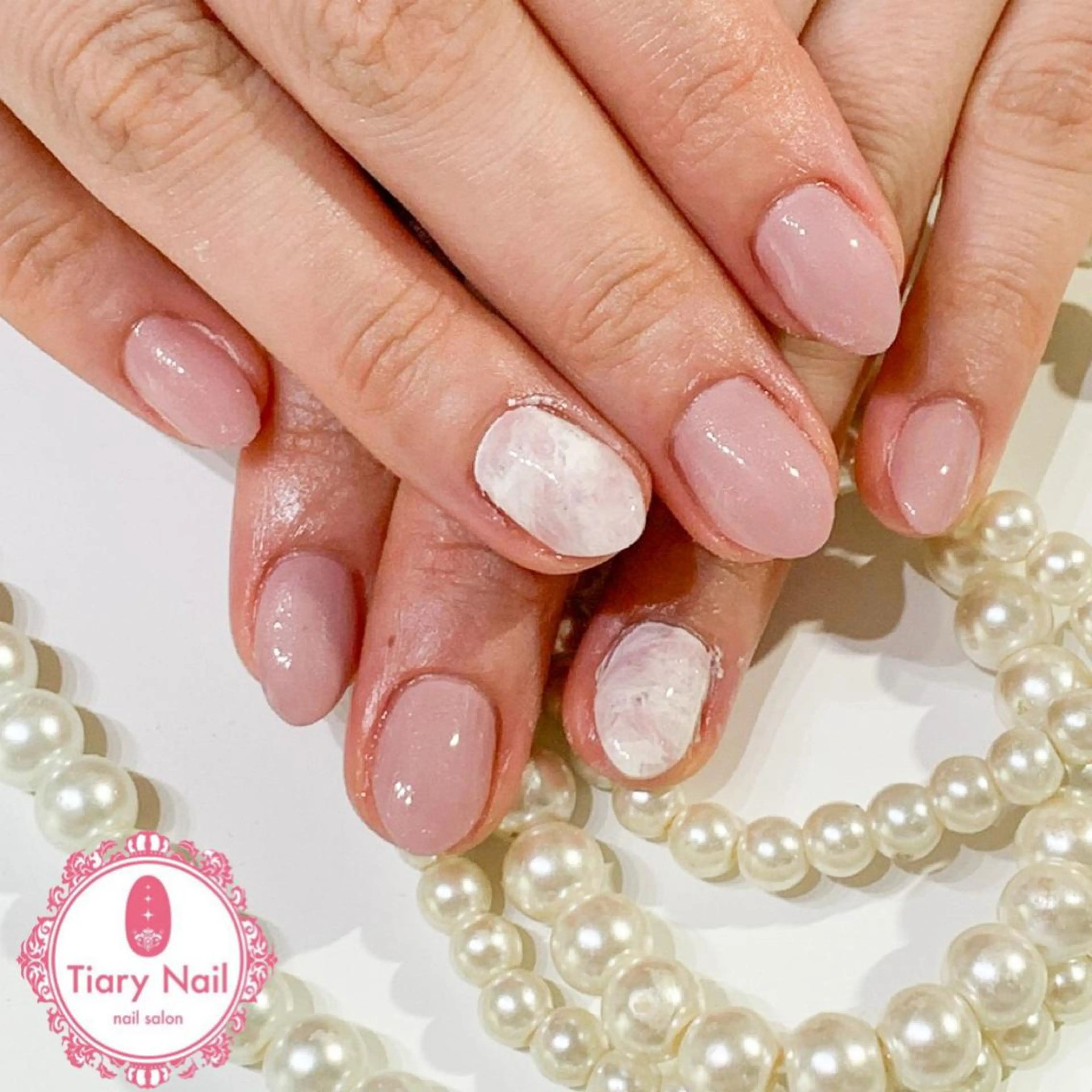 ネイル 桜ネイル クリアネイル フットネイル ジェルネイル キラキラネイル 💗🪽Tiary Nail🪽💗のネイルデザイン