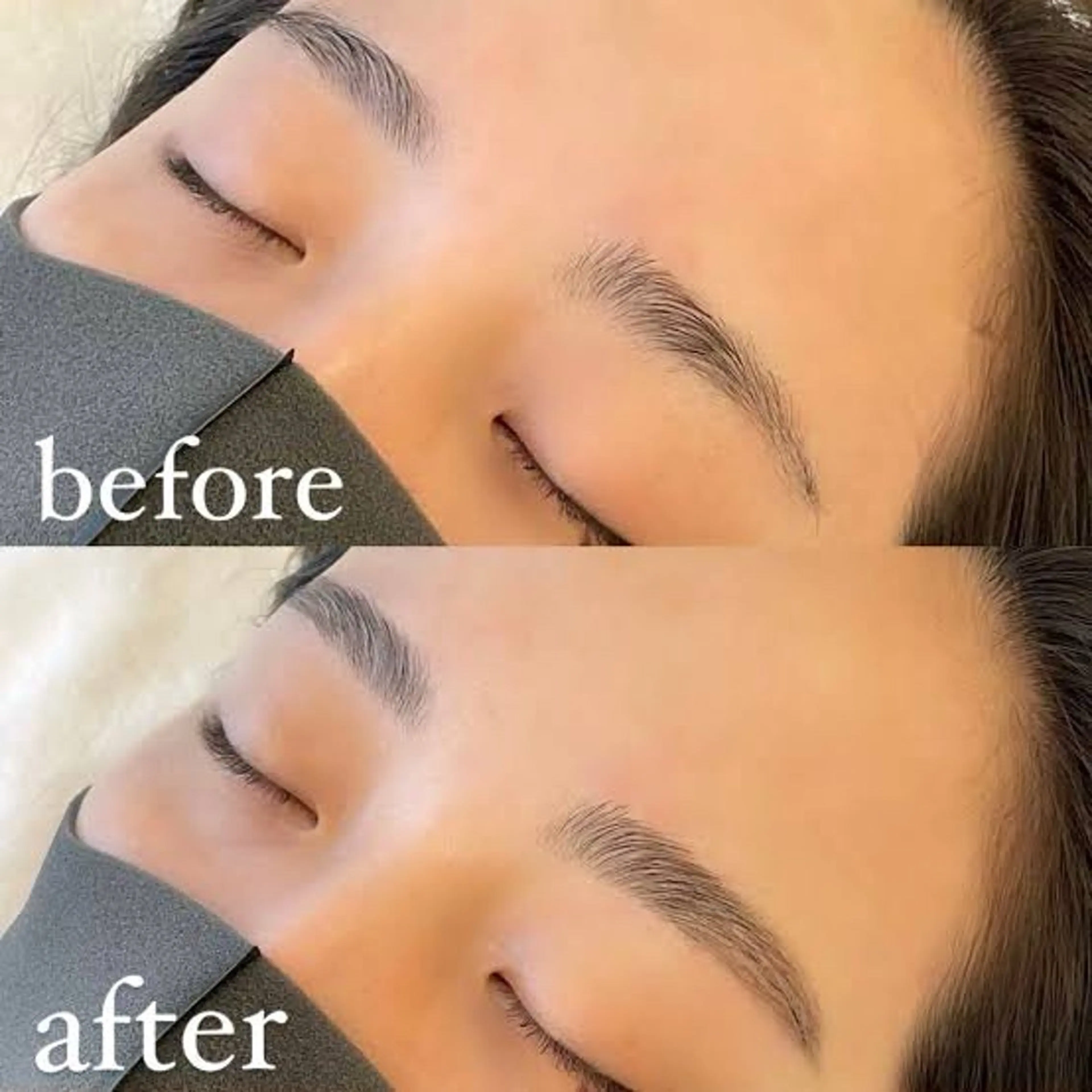 【眉周りWAX・眉毛ラミネート🦋✨️】※ 2週間自己処理していない状態でご来店お願いいたします❗️※レディース限定の写真