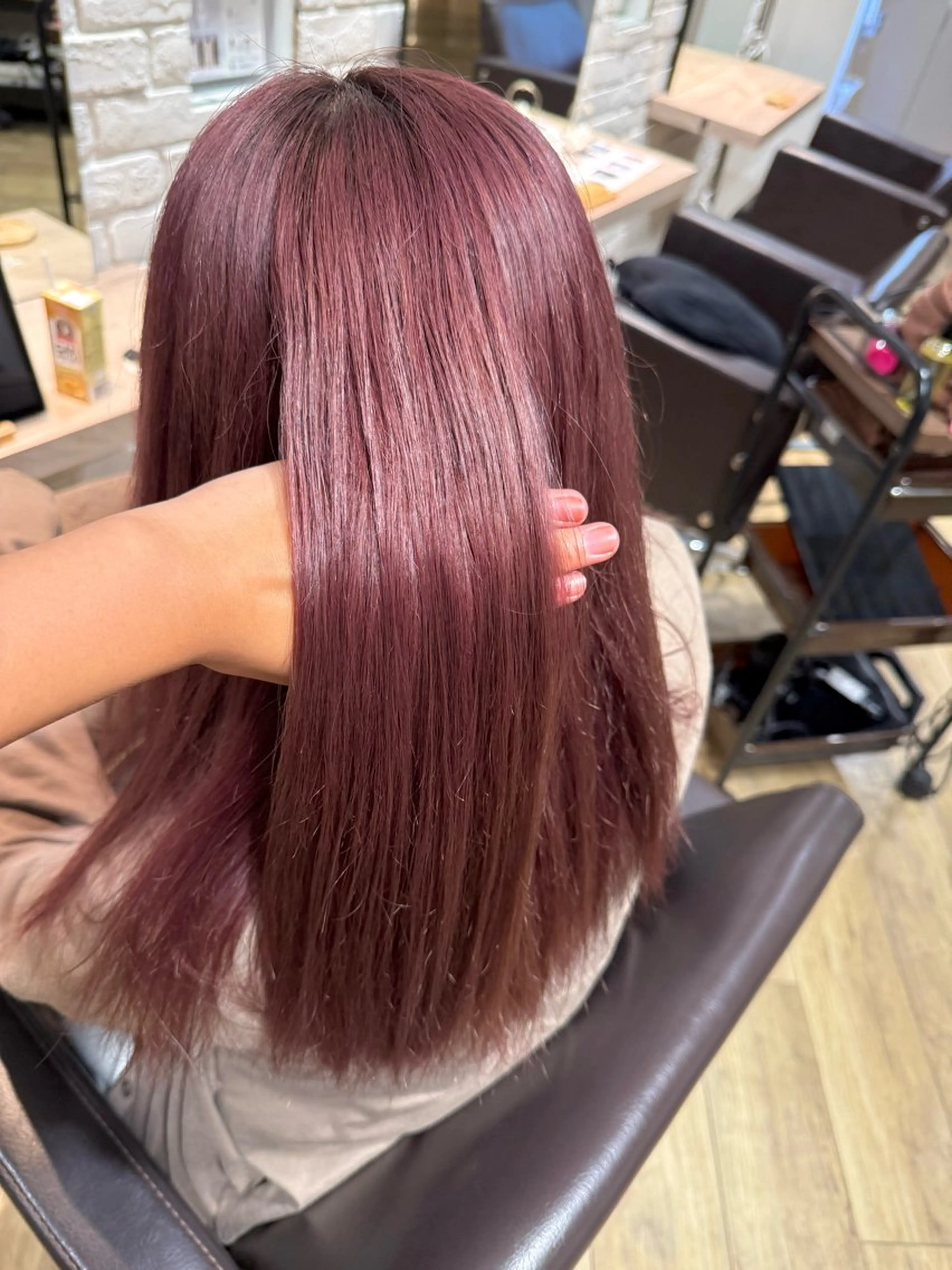 ロング 縮毛矯正 川畑 心子のヘアスタイル