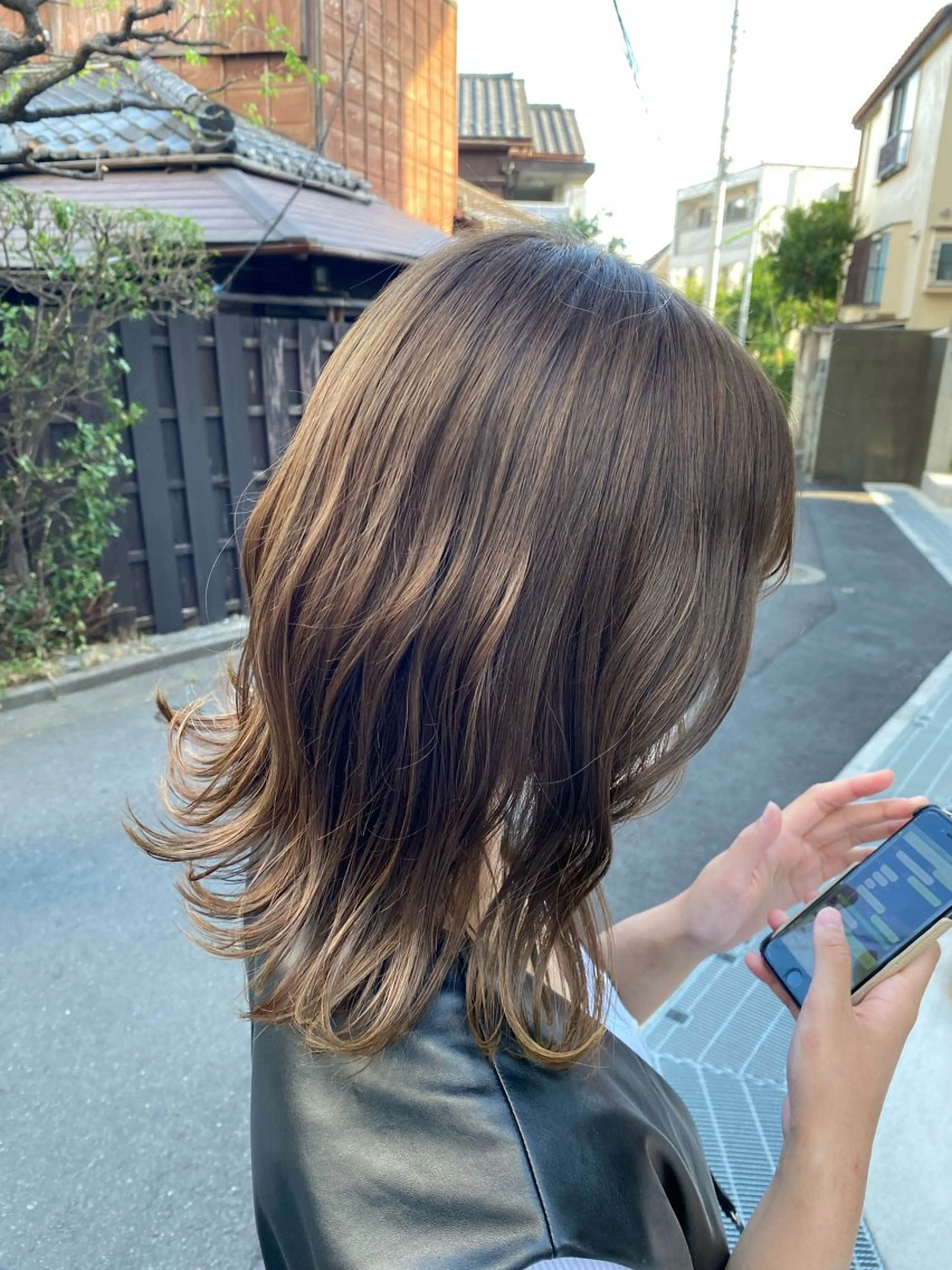 カラー ブリーチ ブリーチなしカラー 岡本 琉唯のヘアスタイル