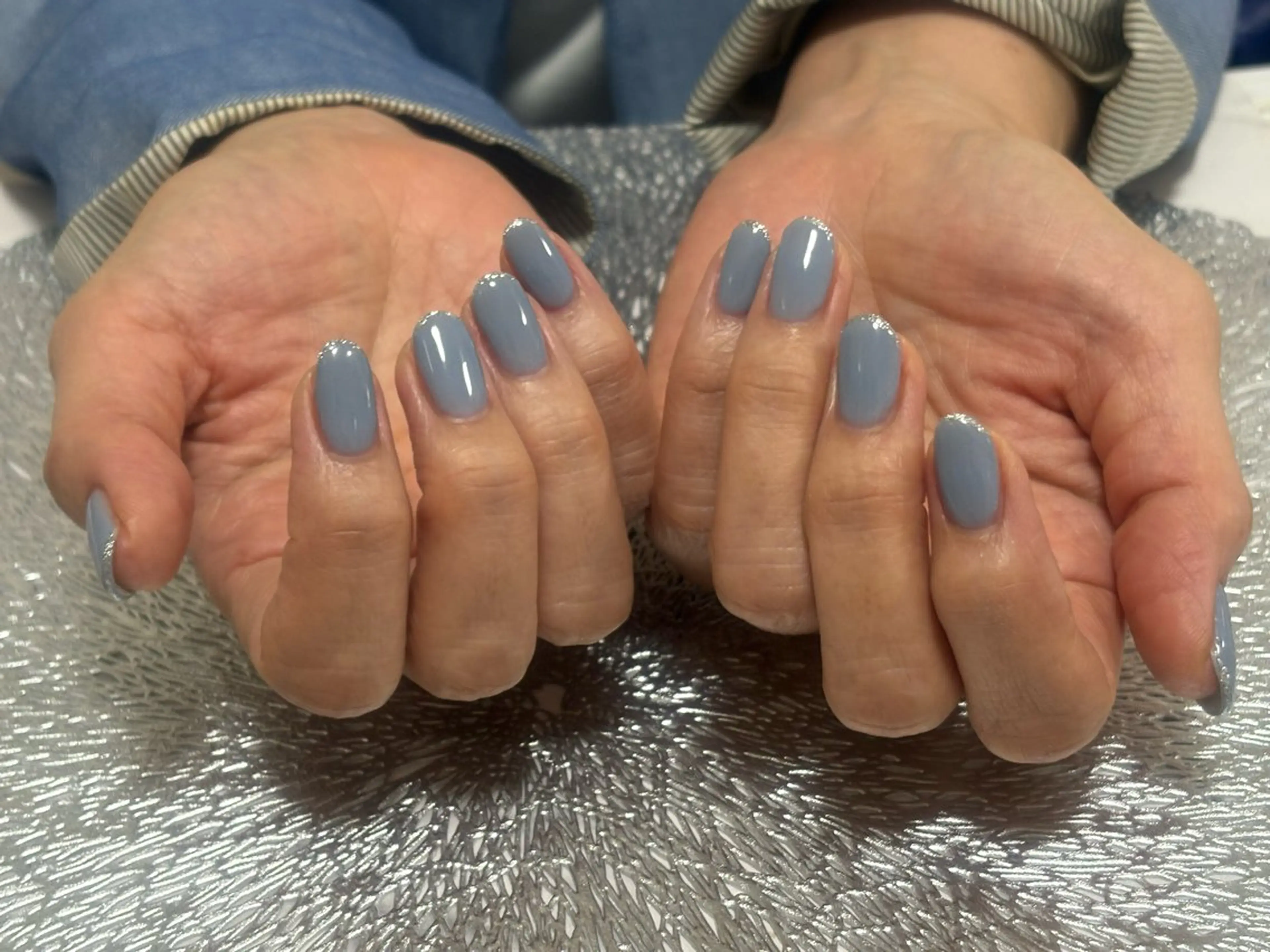 ハンド　２色選択可フレンチ(オフ有&ケア込) ★150分の写真