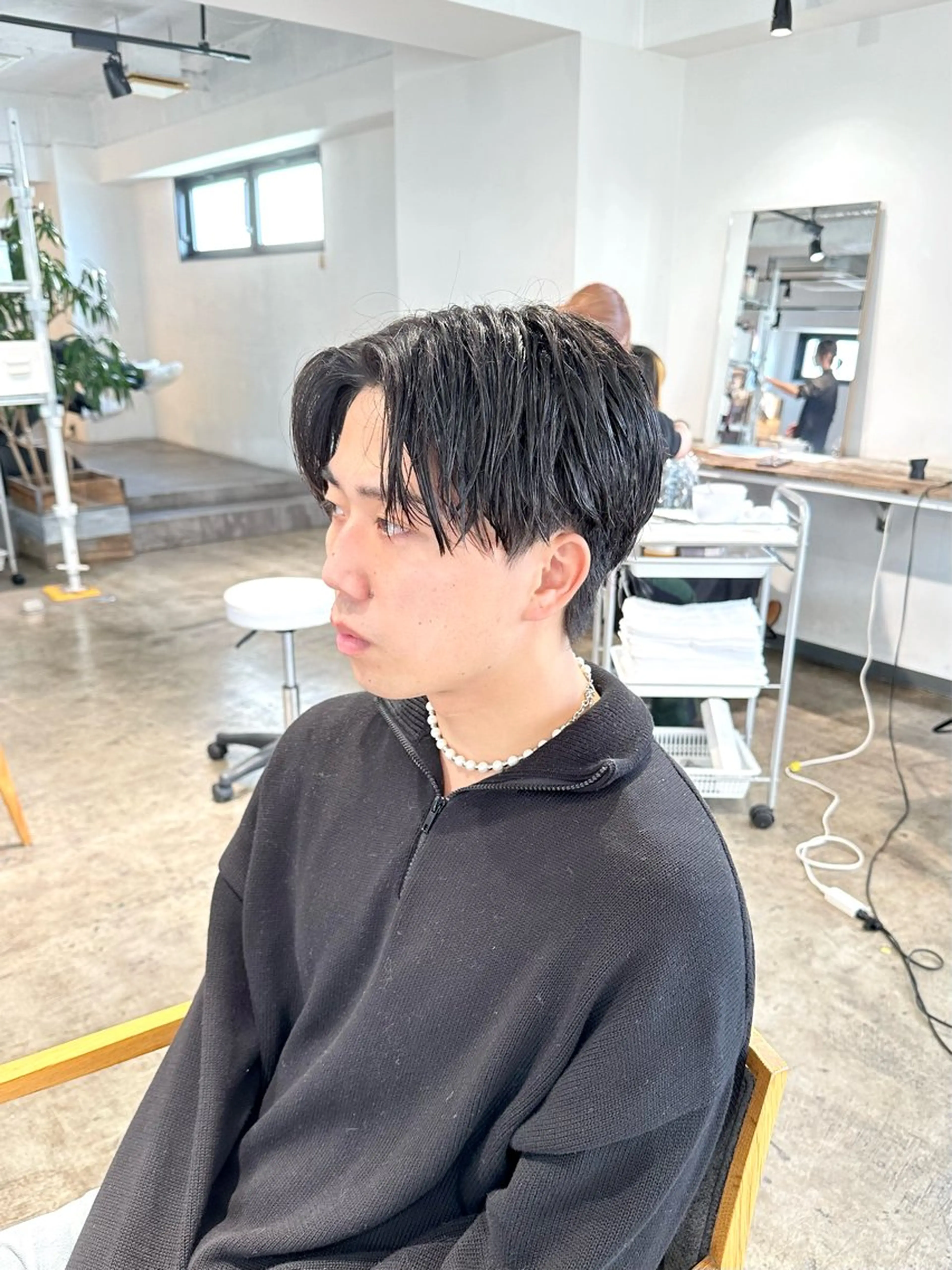 メンズ ビジネス センターパート メンズパーマ 刈り上げ カット 骨格補正施術/メンズ 専門美容師/YUYAのヘアスタイル