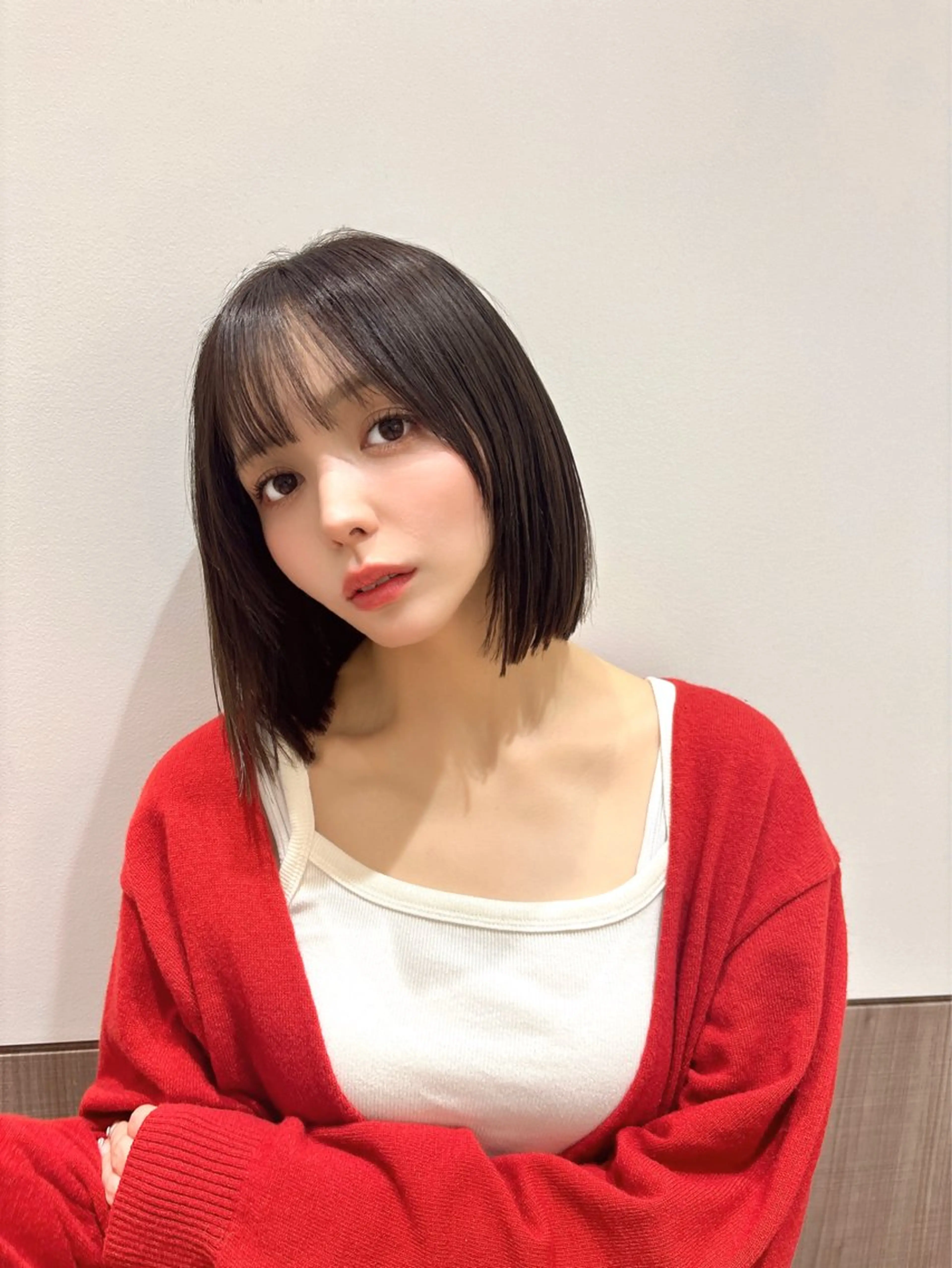 ショート パーマ 切りっぱなしボブ ボブ ストレートパーマ カット 縮毛矯正 トリートメント 🍀本格ヘッドスパ 👑髪質改善🍀英司のヘアスタイル