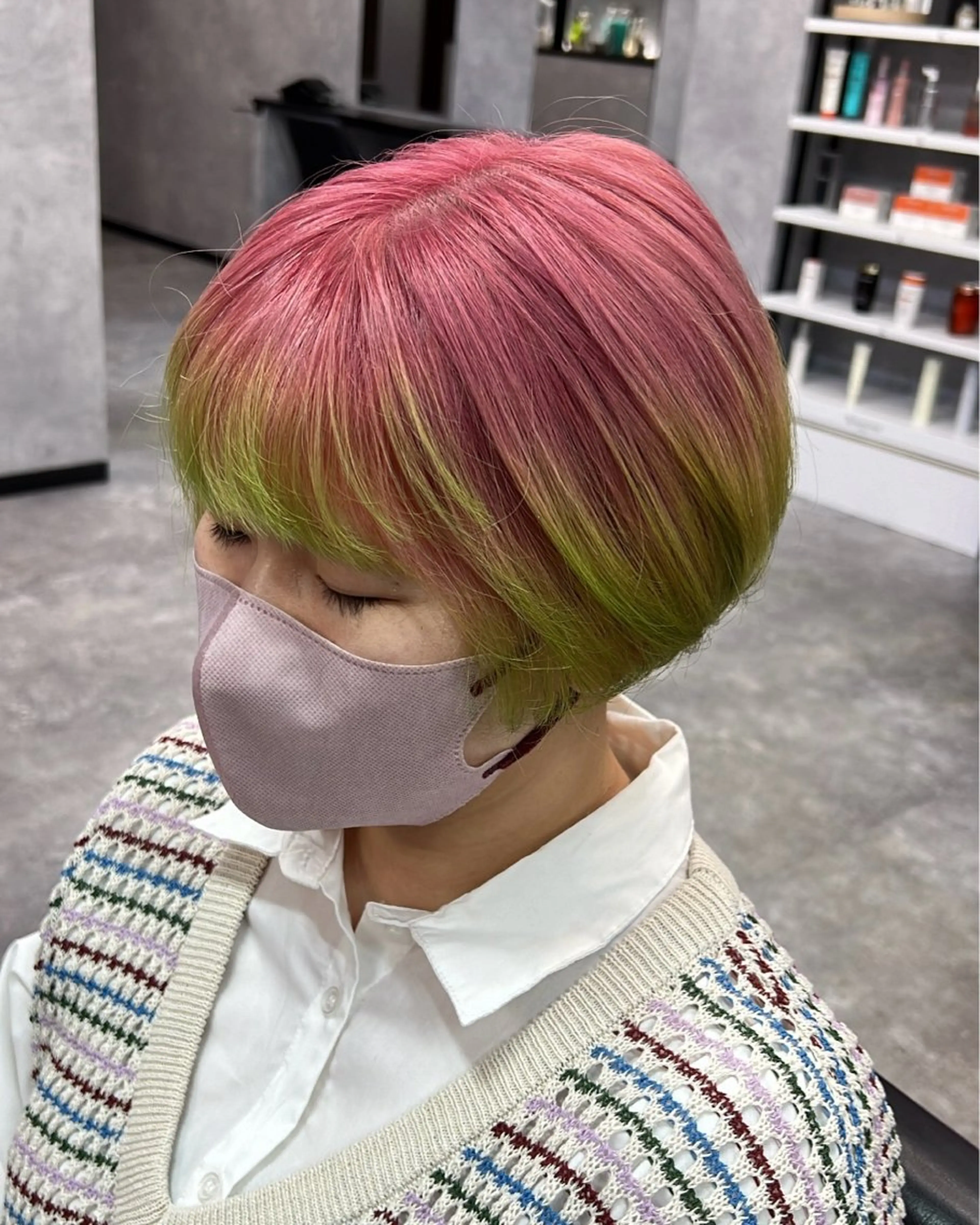 ショート ヘアカラー トリートメント YURA所属・藤本 翔己のヘアスタイル