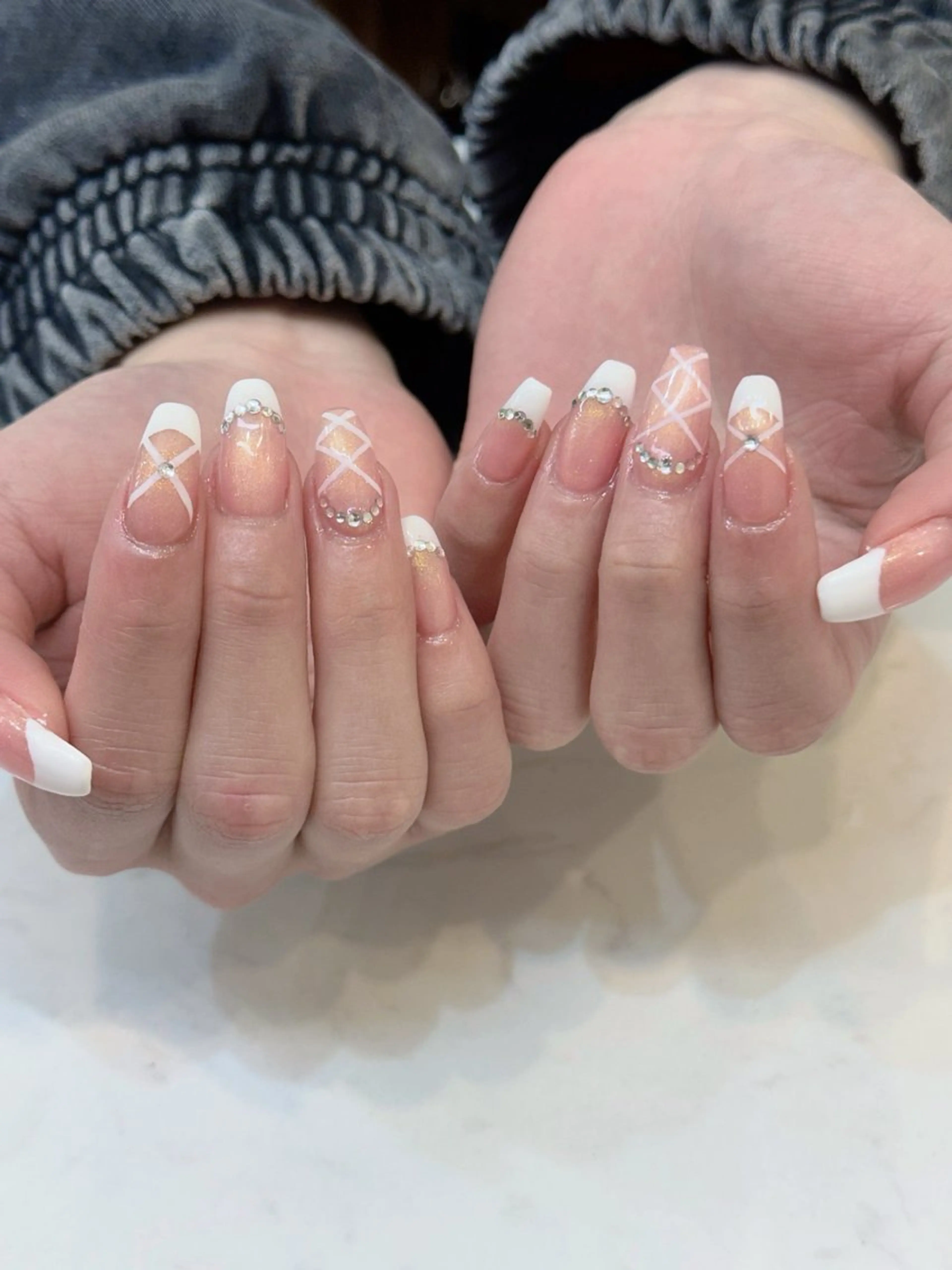 ネイル アートネイル フットネイル フレンチネイル ジェルネイル ハート babarla Nailのネイルデザイン