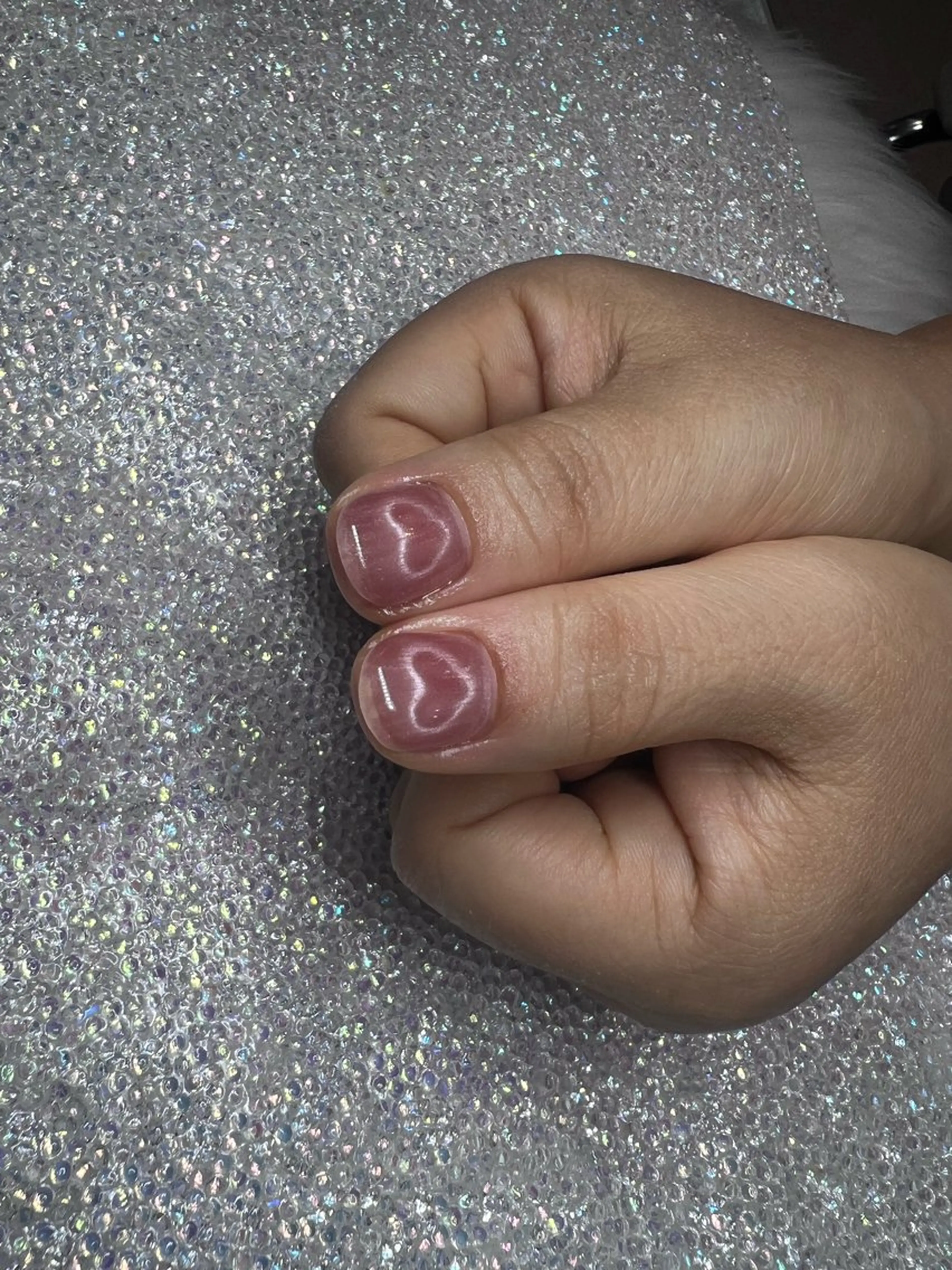 オフなし人気のハートマグネットネイル🩵何本でも✨の写真