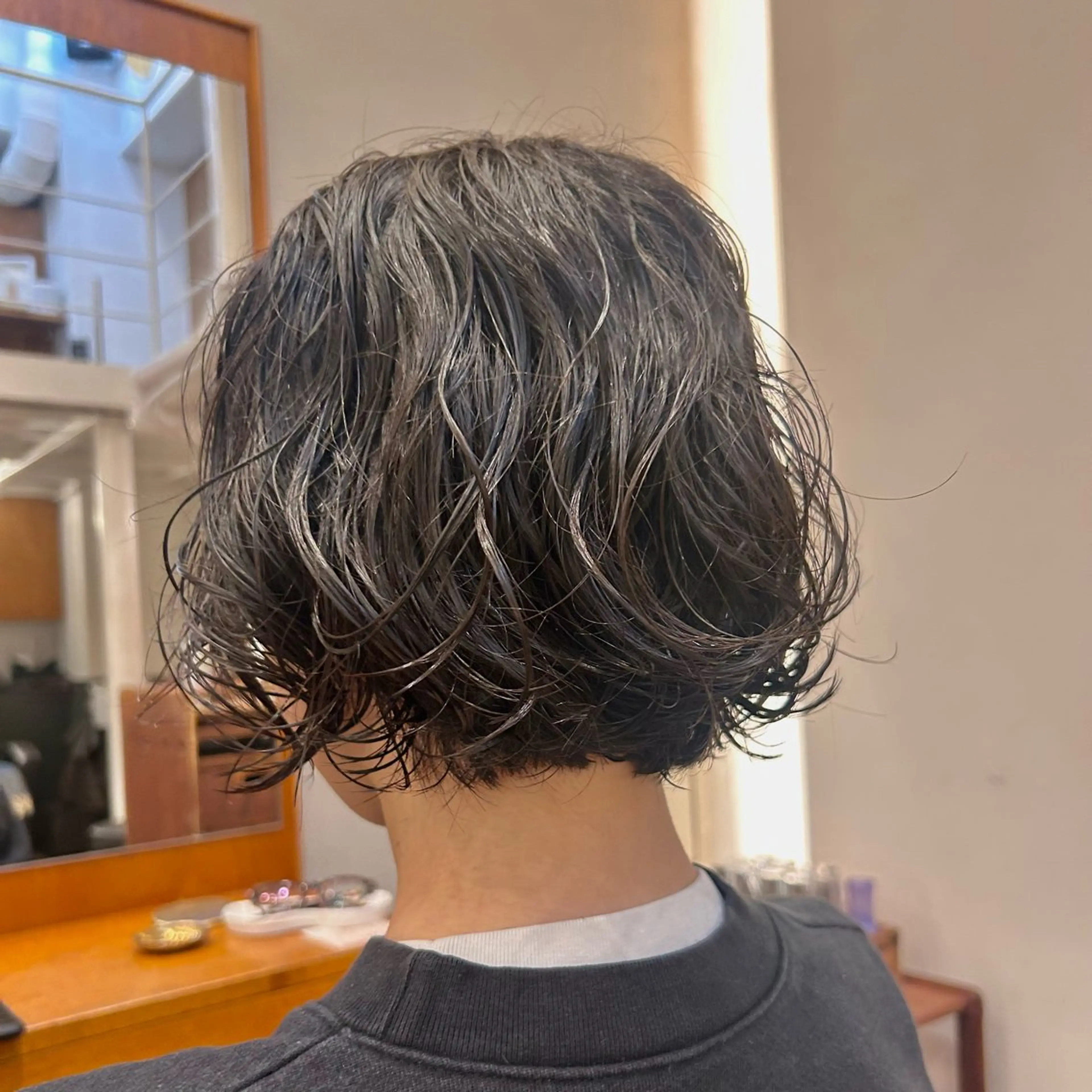 ミディアム パーマ ミディアムパーマ ボブ ニュアンスパーマ カット パーマ 🌿ボブ パーマ高橋啓太🌿のヘアスタイル