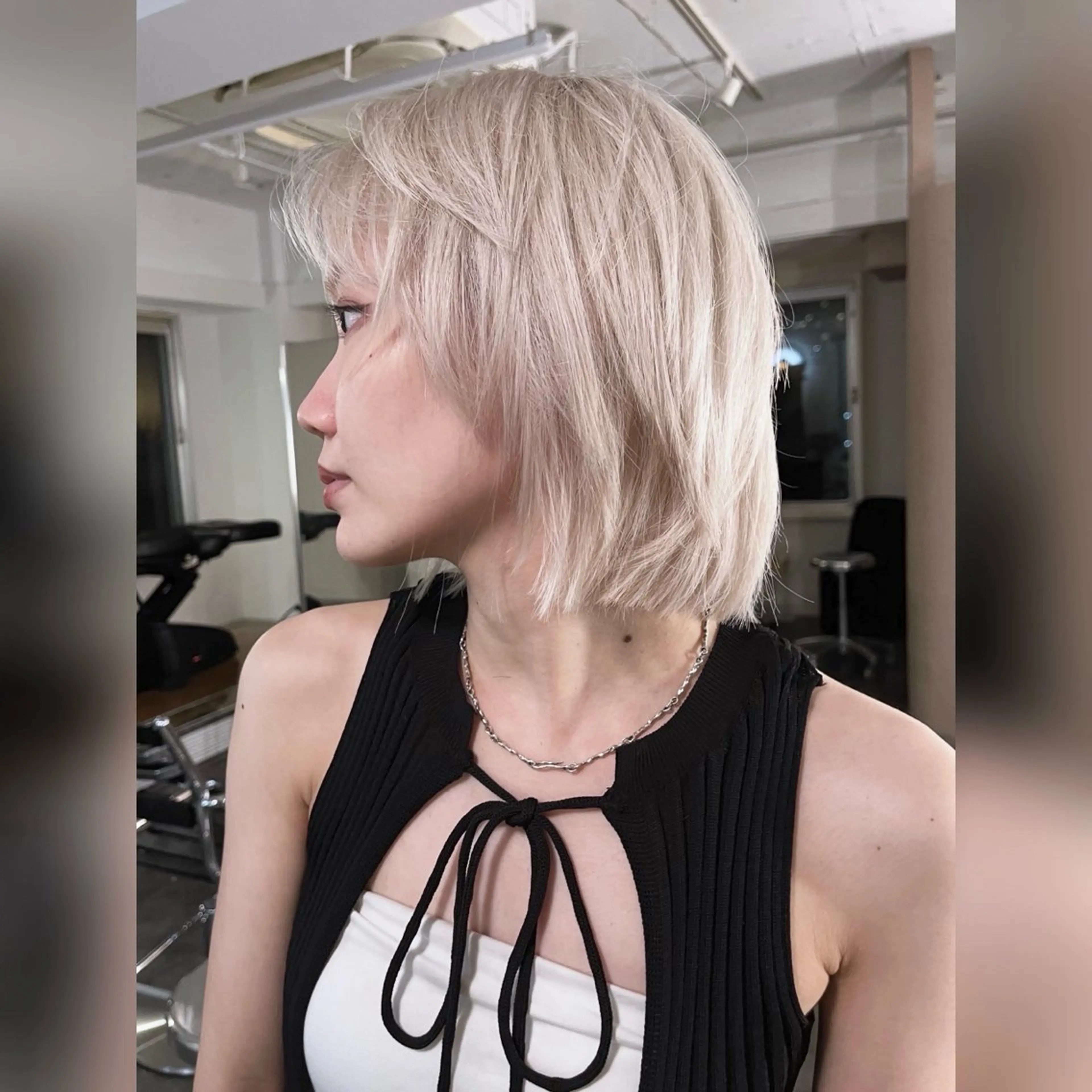 ミディアム カラー カット ヘアカラー ブリーチ怖い人の味方 ケアブリーチ/ユウキのヘアスタイル