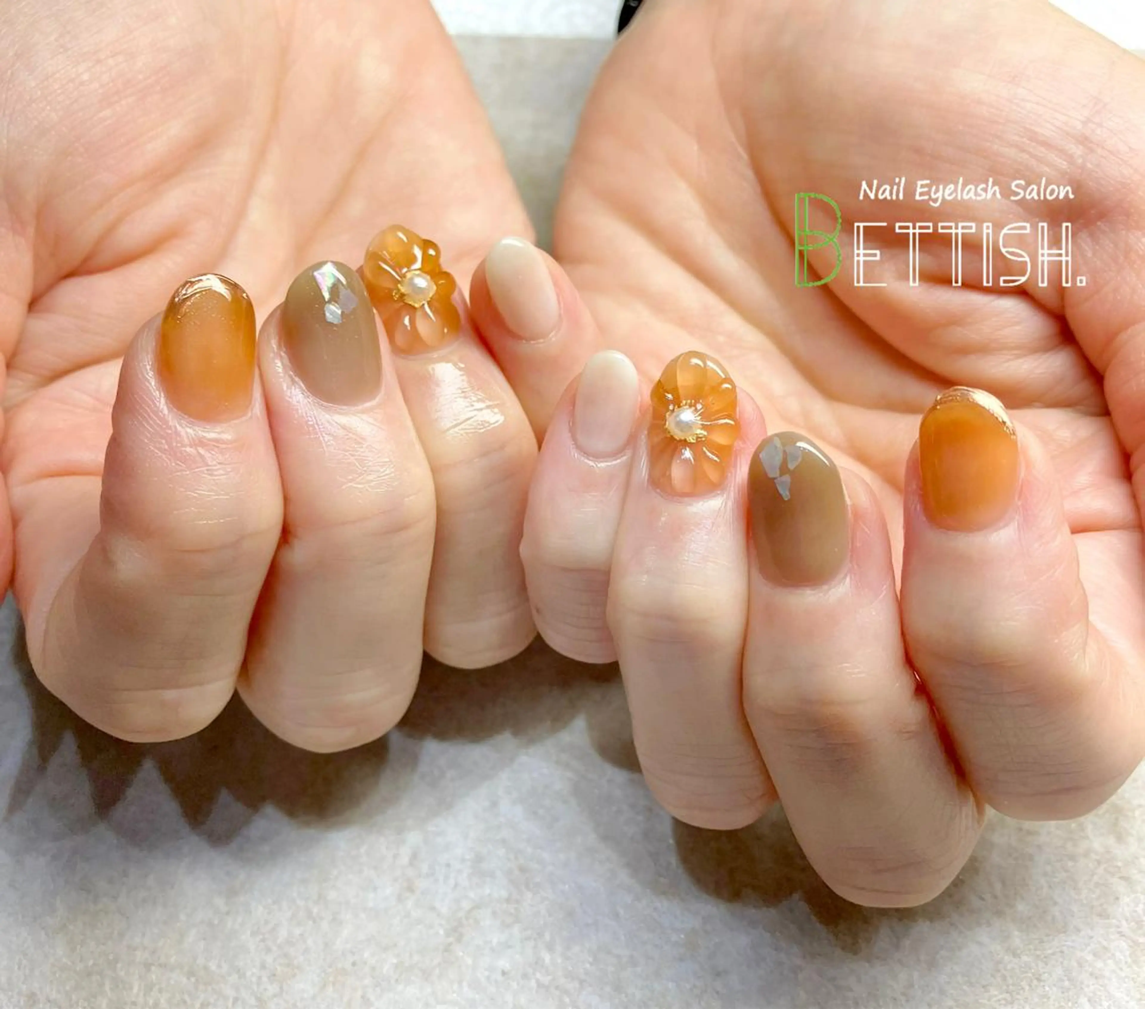 ネイル フラワーネイル ぷっくりネイル ハンドネイル BETTISH. KUMIKO☺︎︎のネイルデザイン