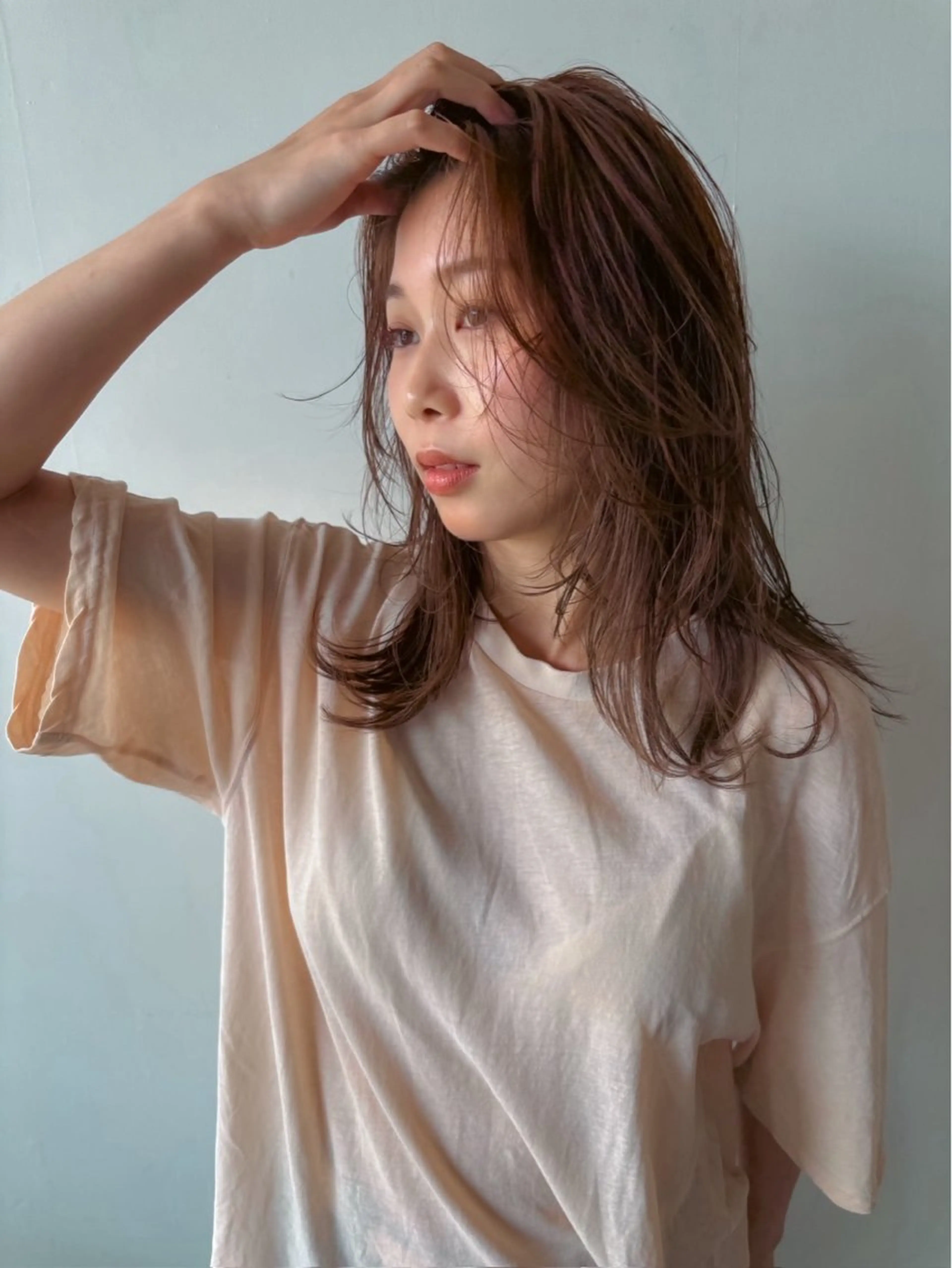 ミディアム 出島 凜平のヘアスタイル