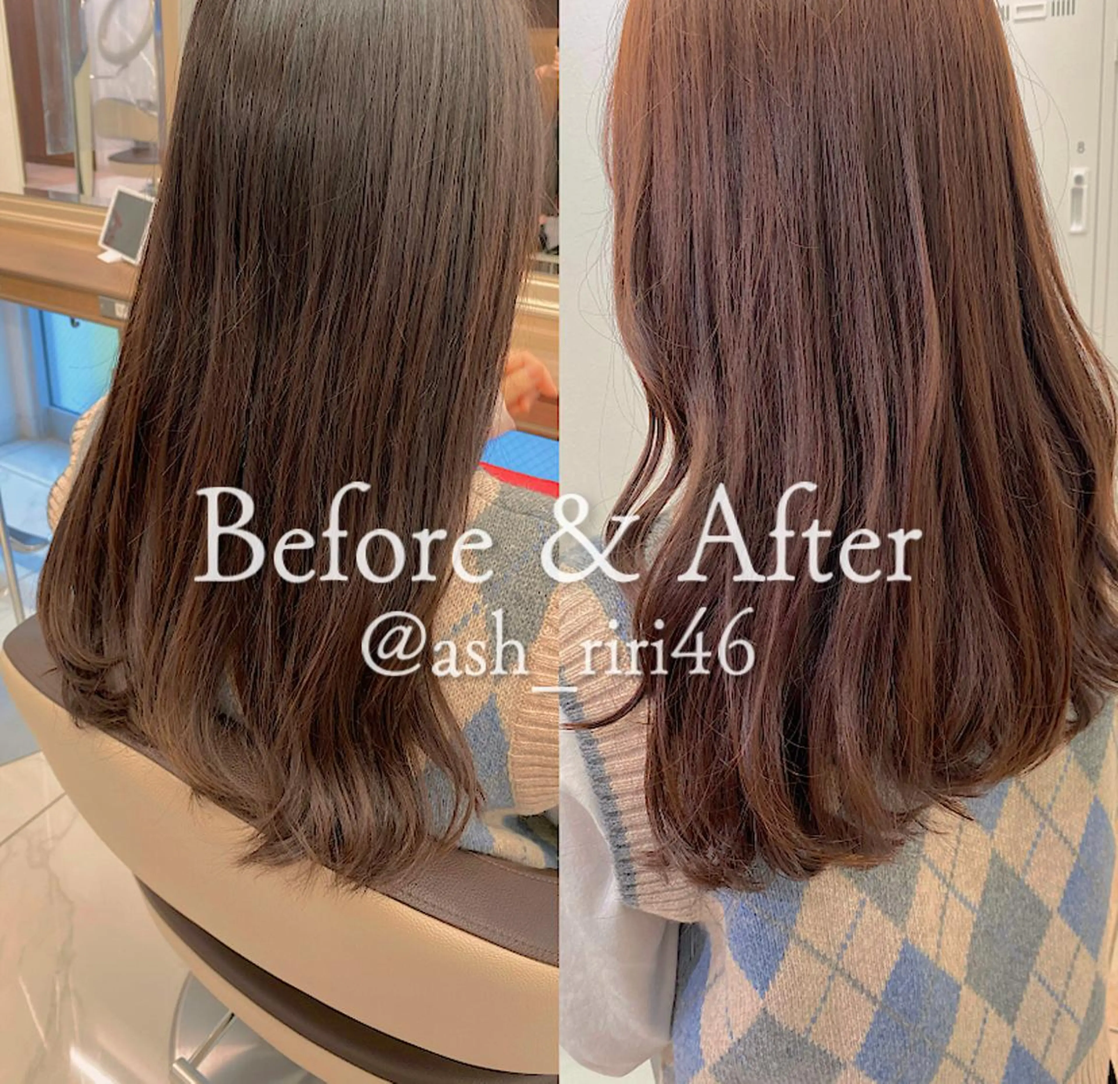 セミロング カラー パーマ ピンクカラー 西山梨々【5/1〜 復帰致します🌼】のヘアスタイル