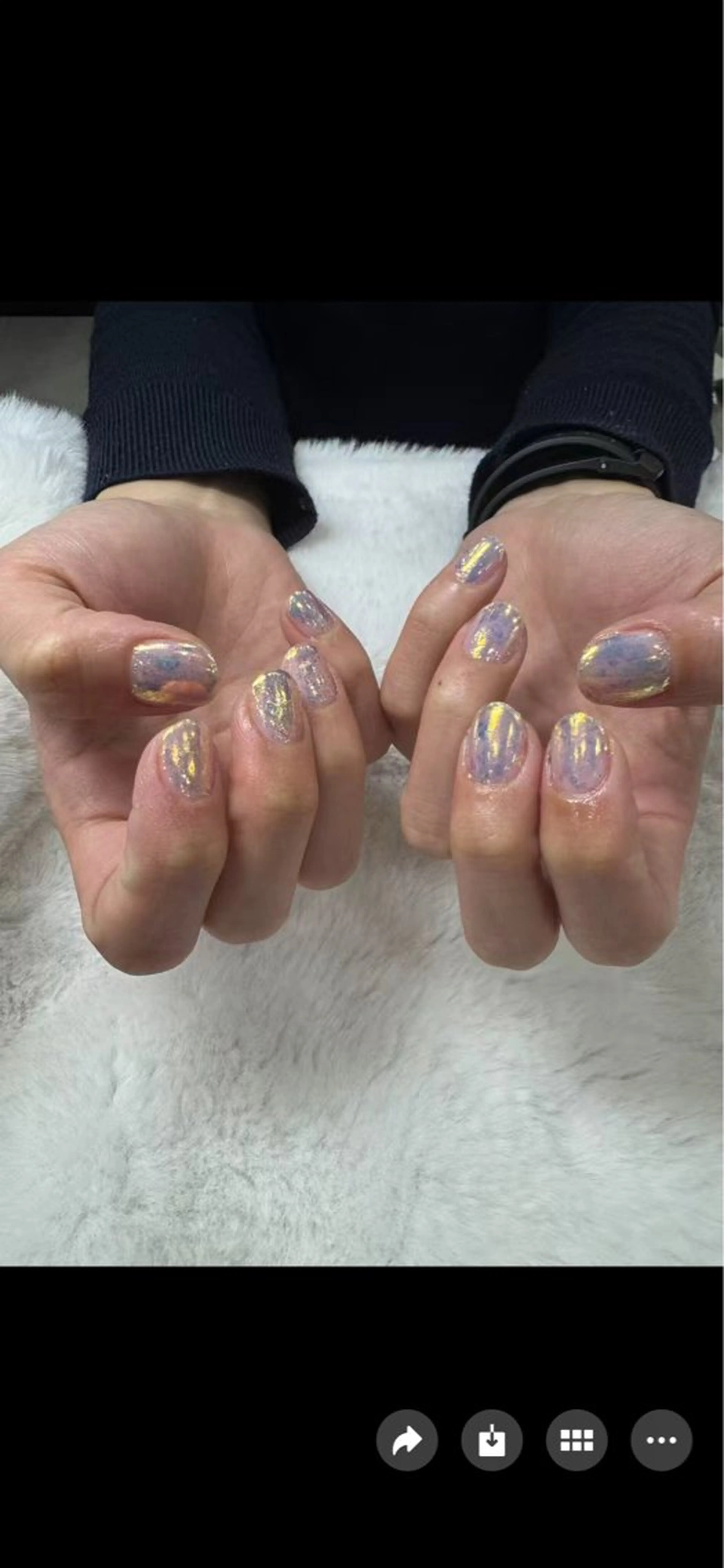 ネイル ミラーネイル 🦋✨ MARIKO✨🦋のネイルデザイン