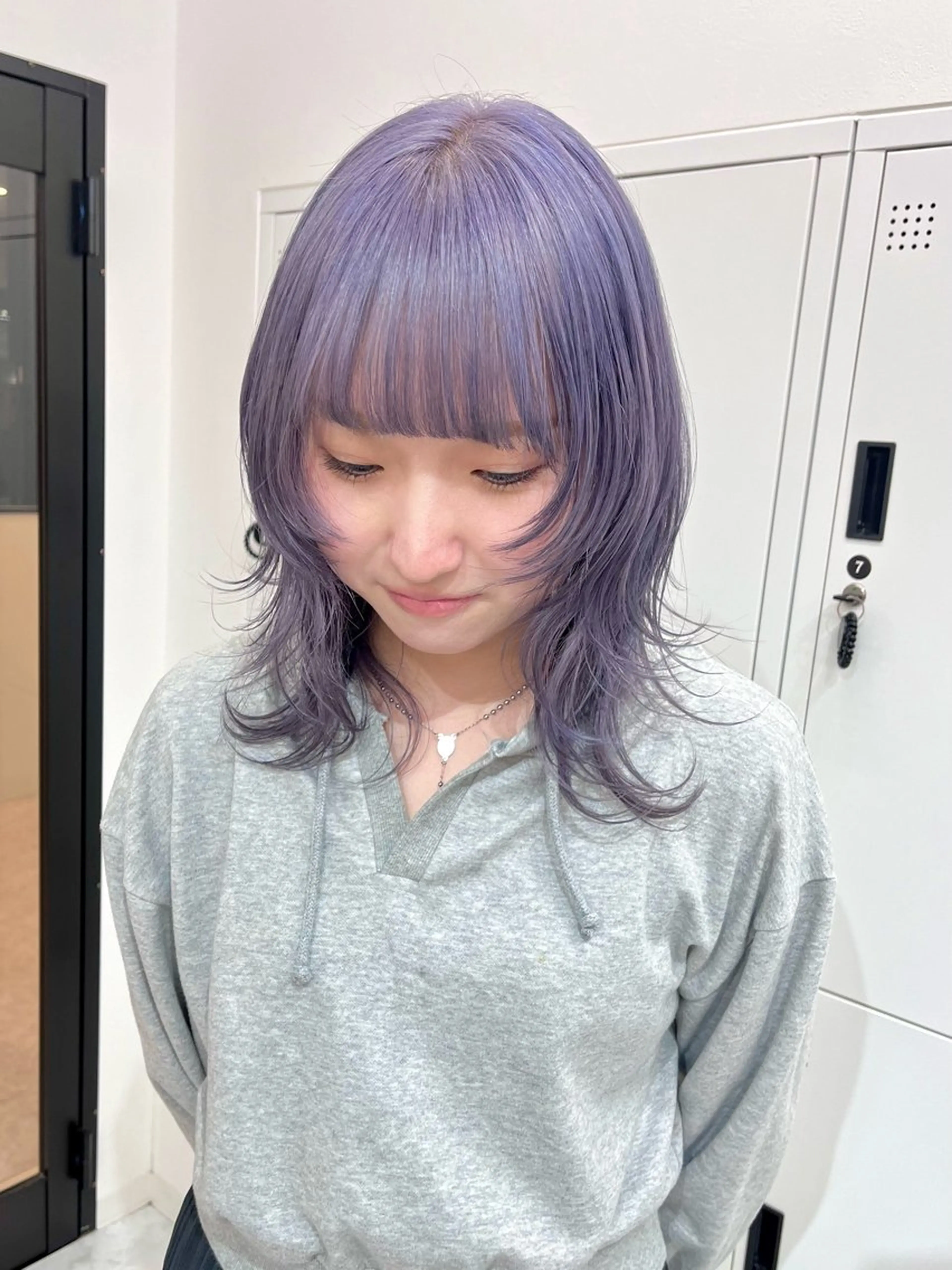 ミディアム カラー パーマ ヘアアレンジ メンズ キッズ カット ヘアカラー トリートメント 💖オタク美容師 ꒰ঌ♡モモ♡໒꒱のヘアスタイル